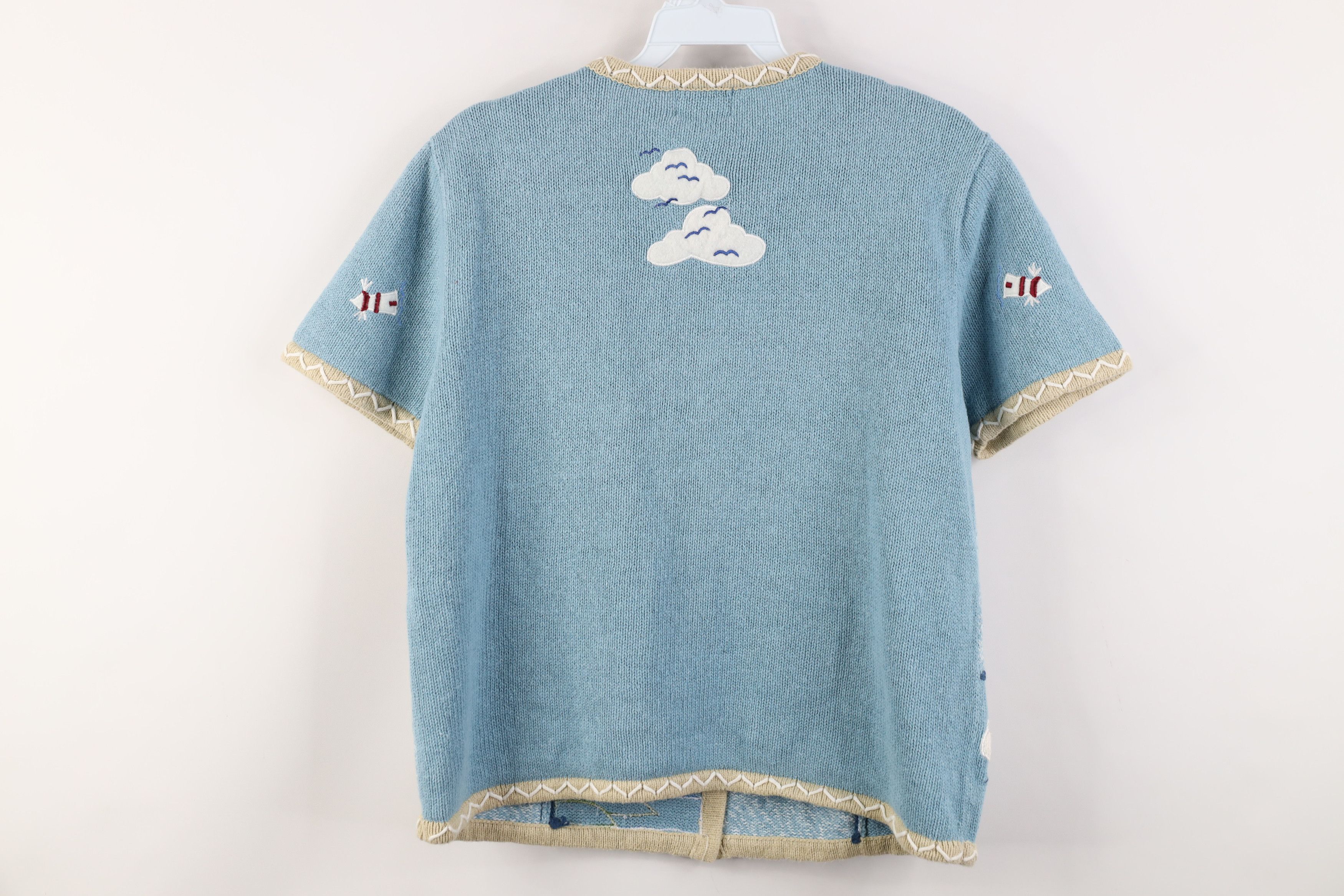Vintage Vintage 90s Streetwear Lighthouse Sailboat Knit Sweater Size S / US 4 / IT 40 - 12 Thumbnail
