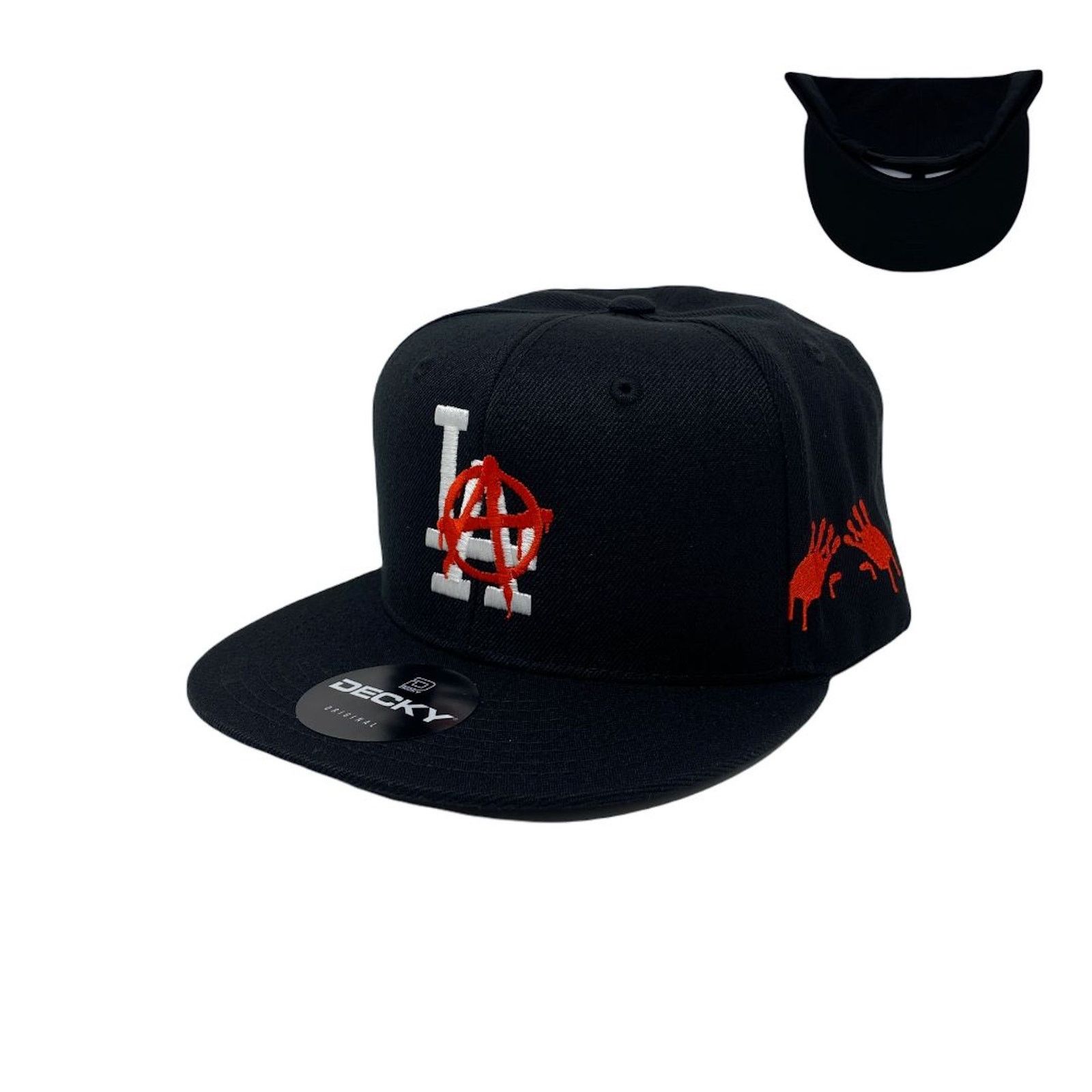 Other Los Angeles LA Anarchy Bloody Hands Snapback Hat All Black Size ONE SIZE - 1 Thumbnail
