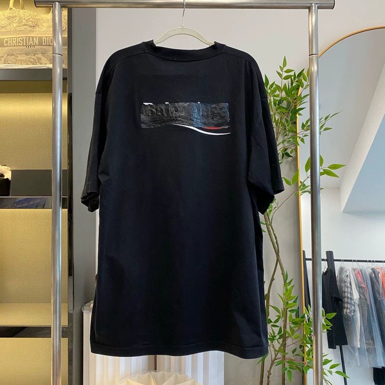 Balenciaga Balenciaga FW22 Solid Logo Printed Short Sleeve T-Shirt, B Size US M / EU 48-50 / 2 - 2 Thumbnail