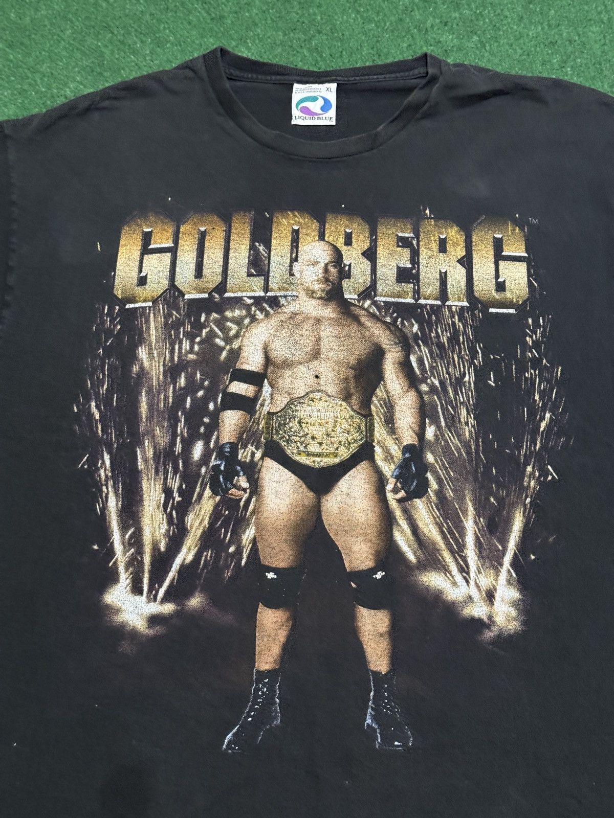 Liquid Blue Vintage 90s Goldberg Liquid Blue WCW XL Wrestling T Shirt Size US XL / EU 56 / 4 - 2 Thumbnail