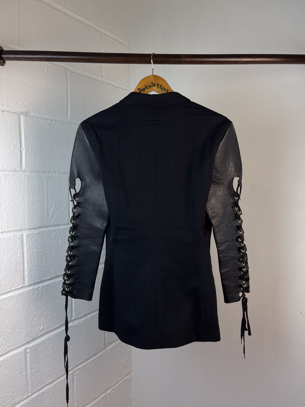 Jean Paul Gaultier Rare 90s Jean Paul Gaultier Leather Hand Lace Up Jacket Size M / US 6-8 / IT 42-44 - 6 Thumbnail