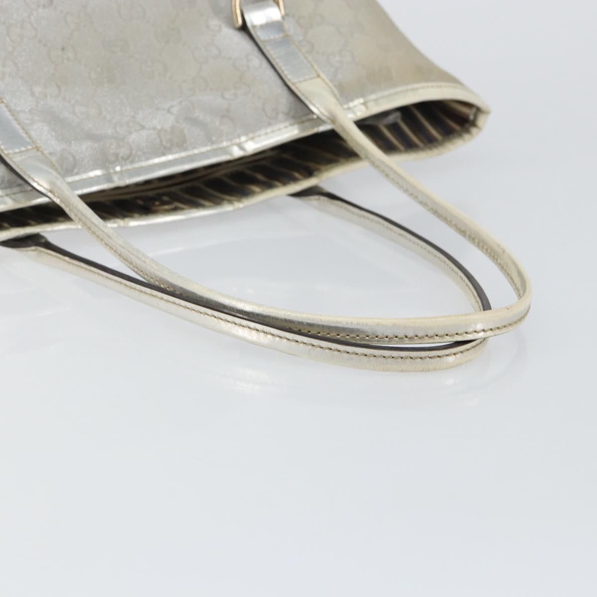 Gucci GUCCI GG Canvas Tote Bag Silver Gold Size ONE SIZE - 7 Thumbnail