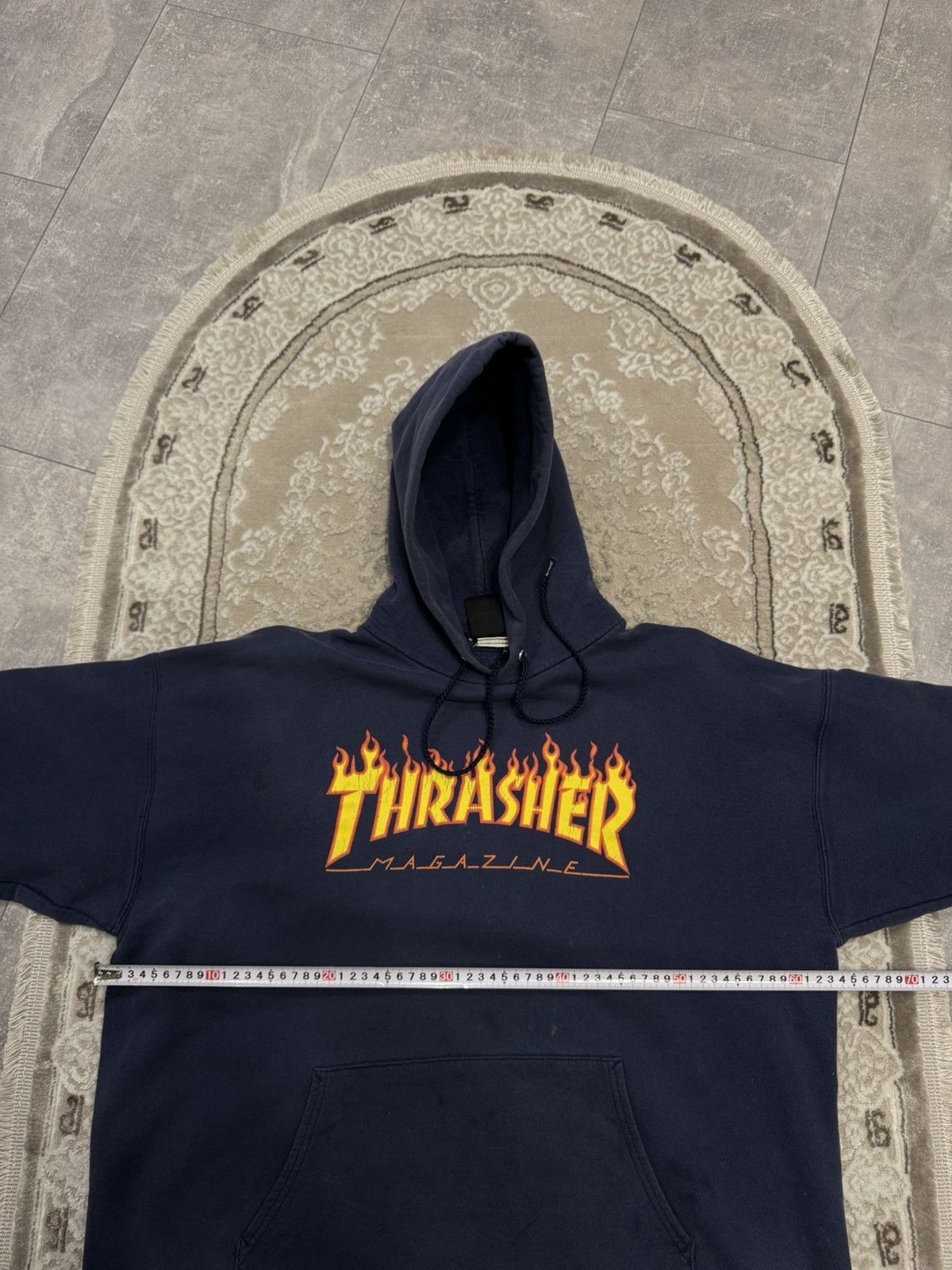 Thrasher Vintage 90s Thrasher Magazine Distressed Hoodie Sweatshirt Size US L / EU 52-54 / 3 - 8 Thumbnail