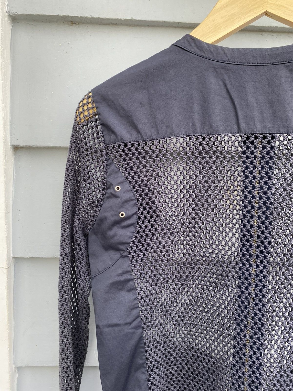 Designer × Vintage Fishnet Cool Rick Owens Style Mesh Longsleeve Size US M / EU 48-50 / 2 - 11 Thumbnail