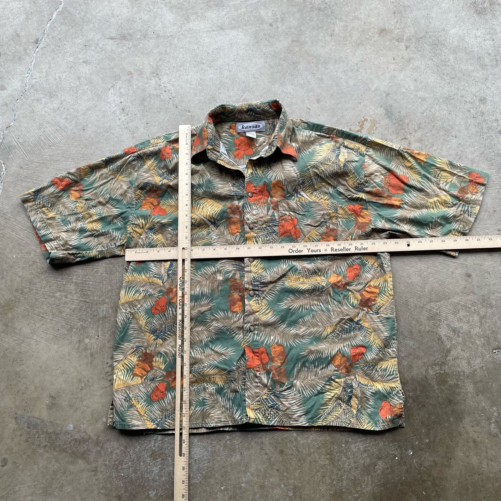 Vintage VINTAGE 80S 90S HAWAIIAN SHIRT KANSAS SZ LARGE Size US L / EU 52-54 / 3 - 4 Thumbnail