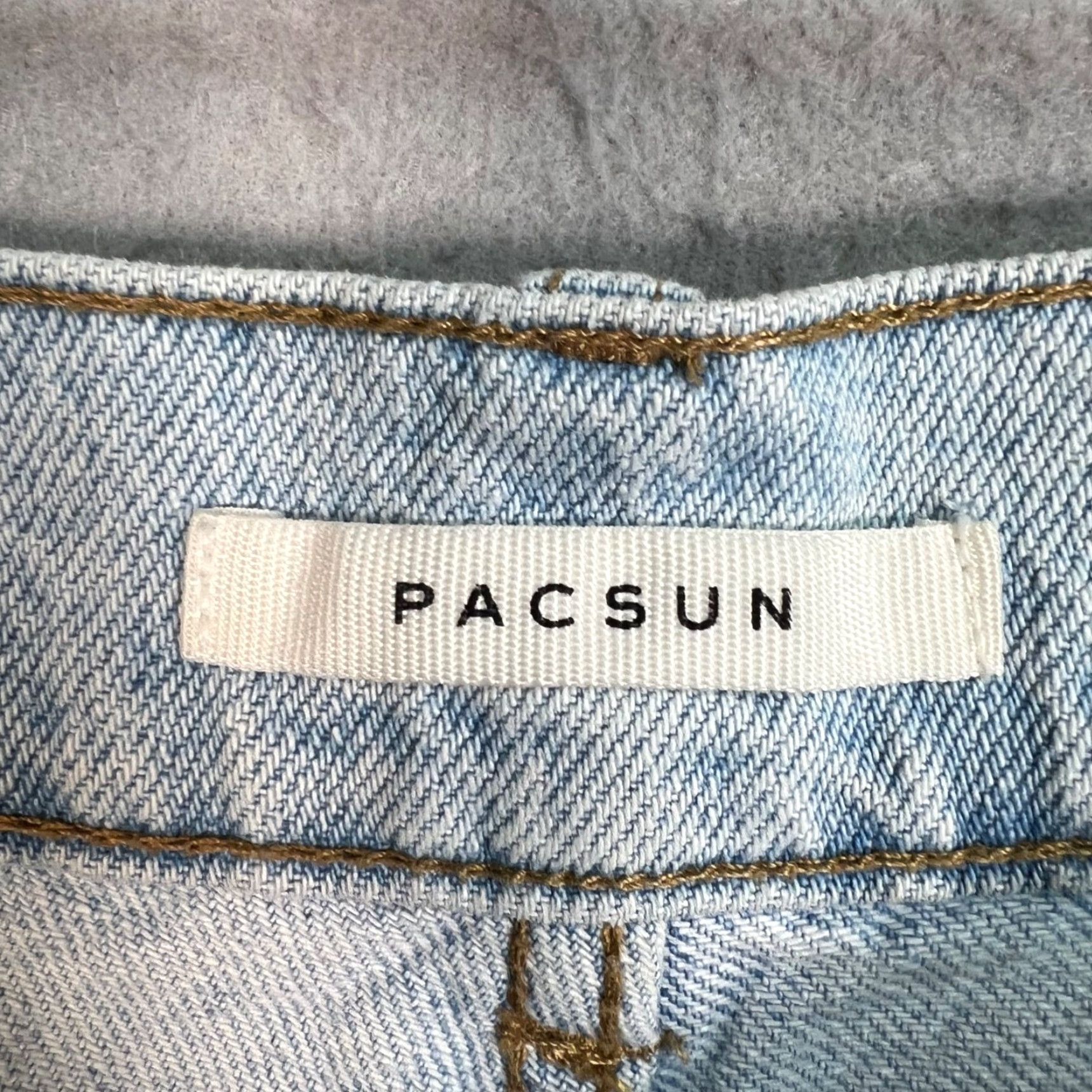 Pacsun Pacsun Womens Jeans 24 Two-Tone Light & Medium Wash Denim High-Waisted Wide-Leg Jeans Size 42" / US 20 - 3 Thumbnail