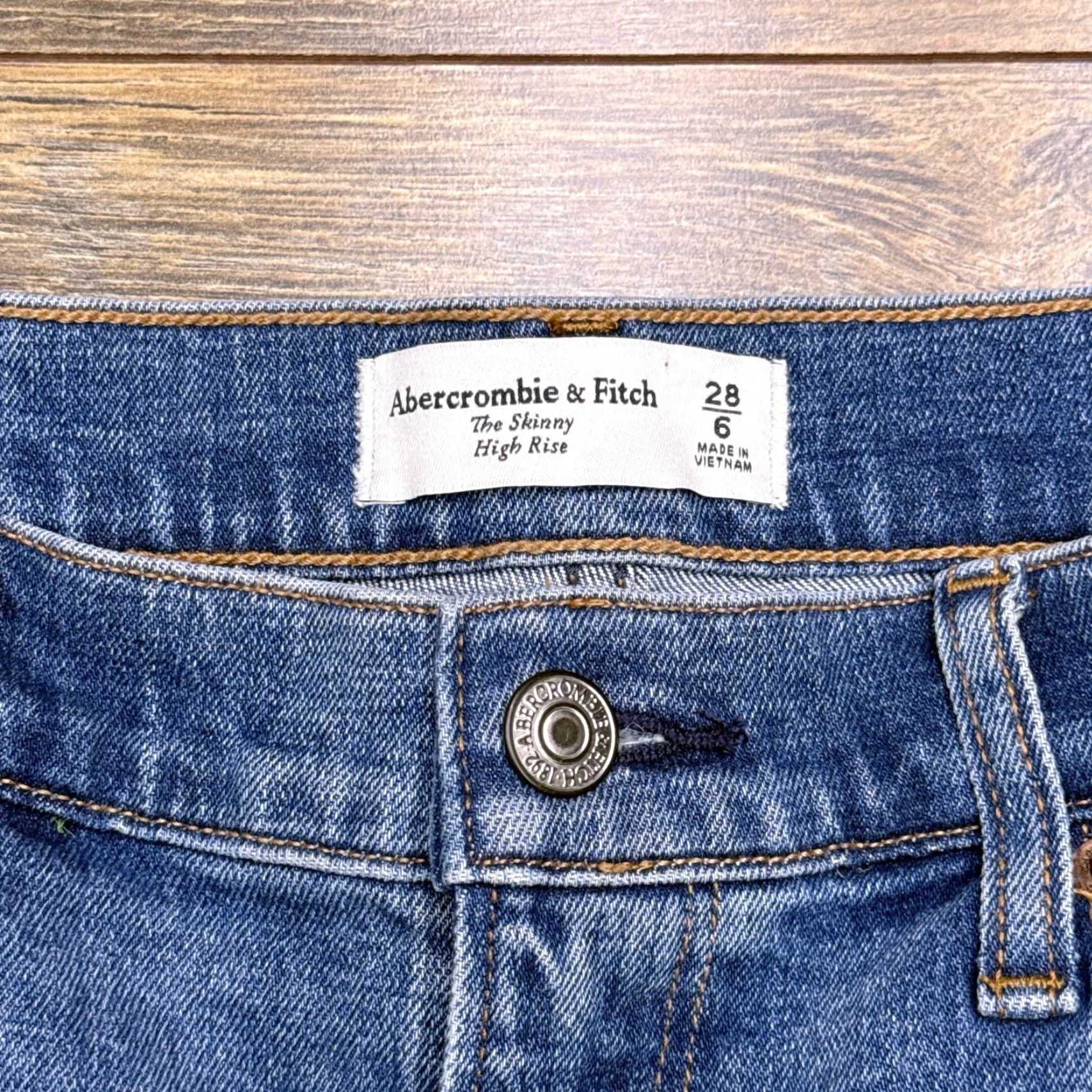 Abercrombie & Fitch Abercrombie & Fitch Jeans Womens 28 Skinny High Rise 5-Pocket Denim Blue Slim Stretch NWT 90s City Vintage No Size 28" / US 6 / IT 42 - 5 Thumbnail