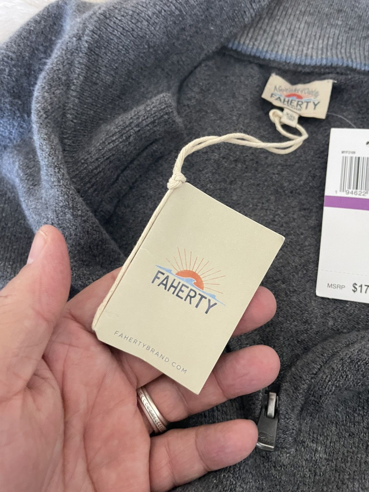 Faherty Jackson 1/4 Zip Sweater nwt 178.00 Size US XXL / EU 58 / 5 - 10 Thumbnail