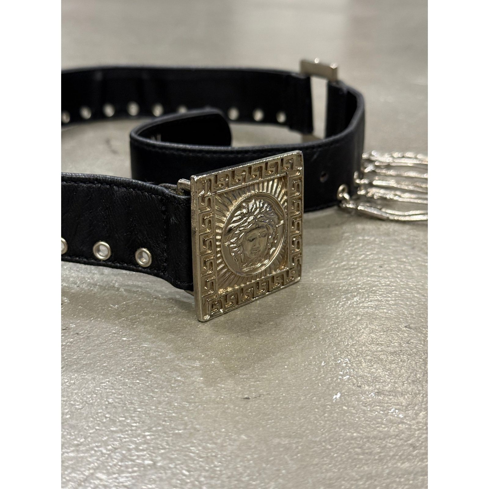 Versace 1990s Gianni Versace safety pin leather belt Size ONE SIZE - 8 Thumbnail