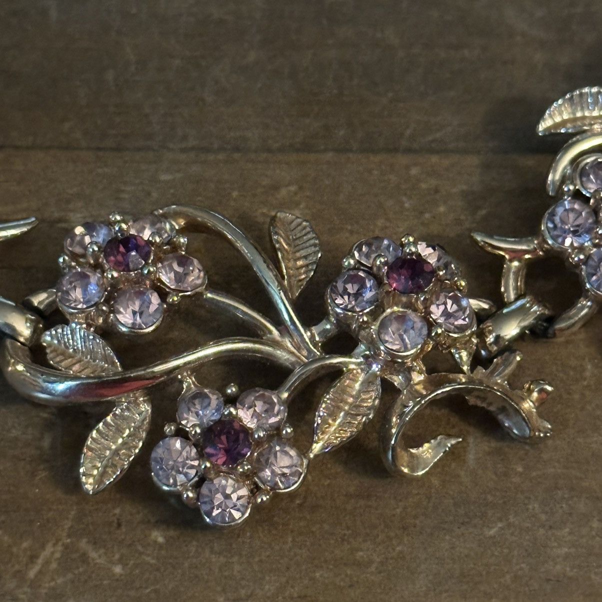 Vintage Vintage Coro purple stone flowers necklace Size ONE SIZE - 3 Thumbnail