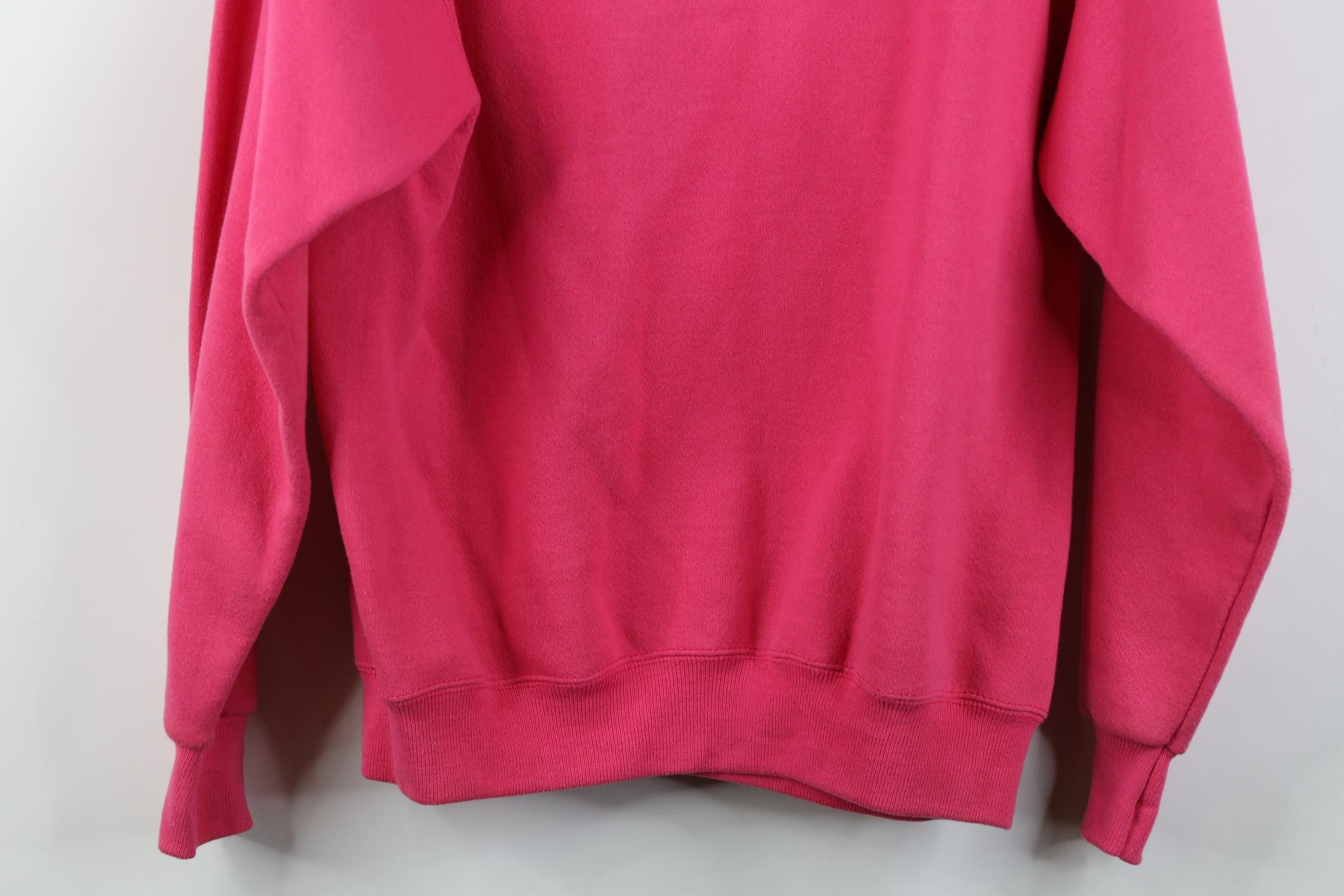 Vintage Vintage 90s Streetwear Blank Crewneck Sweatshirt Pink Size L / US 10 / IT 46 - 11 Thumbnail