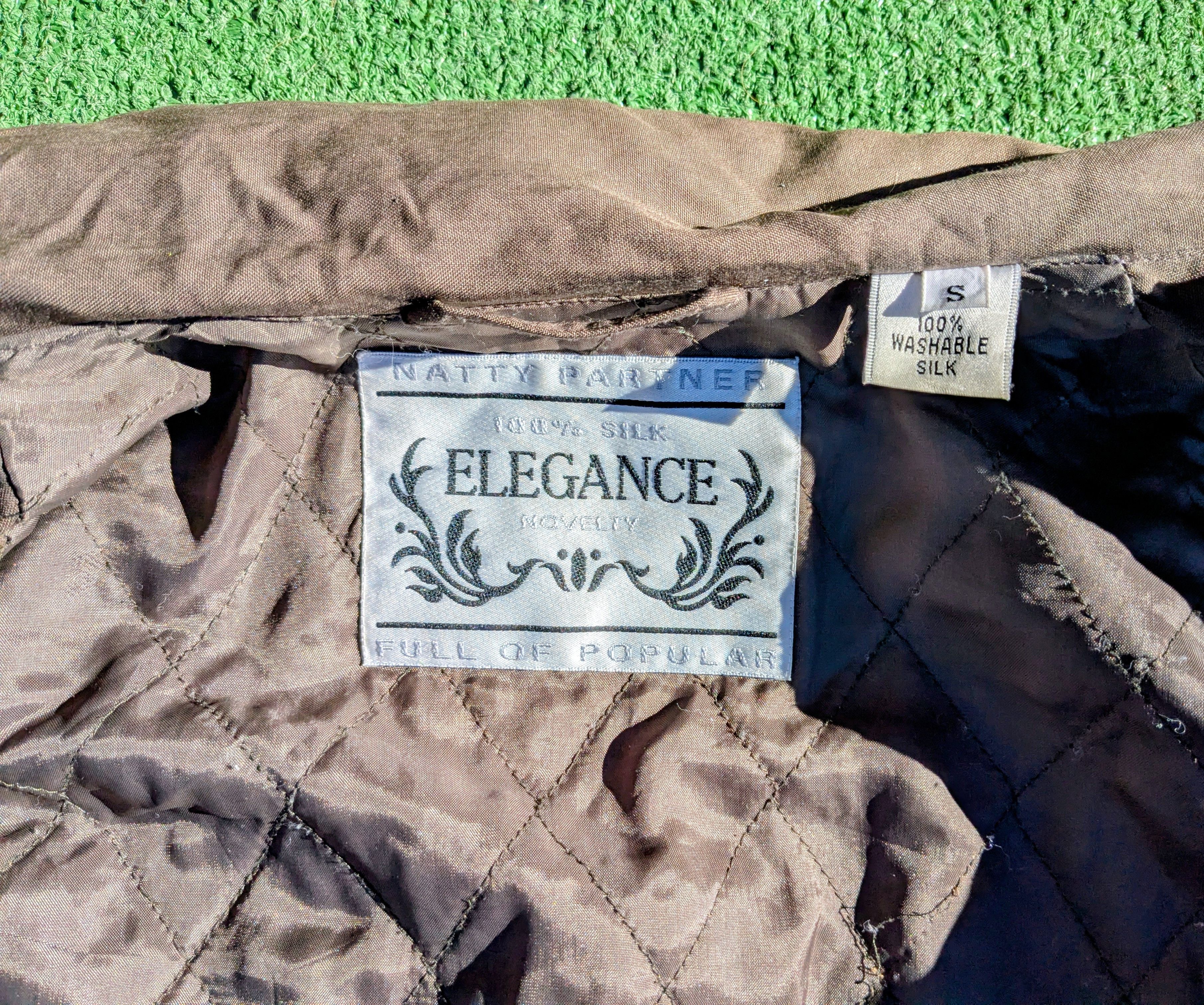 Other VTG Natty Partner CinnamonBrown Silk Cinch Waist Coat Jacket Size S / US 4 / IT 40 - 6 Thumbnail