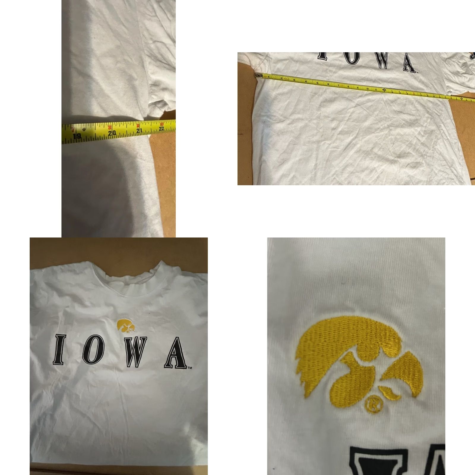 Vintage VINTAGE Colosseum Iowa Hawkeyes Shirt Men XL White Short Sleeve Crew Neck Embroidered Size US XL / EU 56 / 4 - 10 Thumbnail