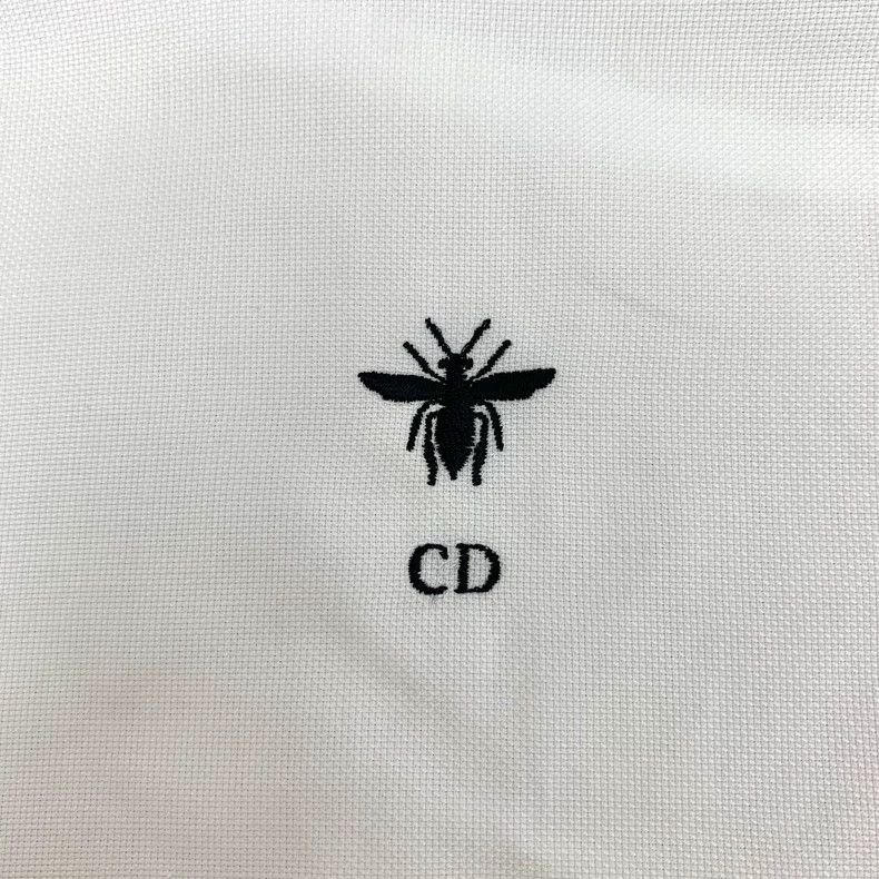 Dior Dior White bee embroidered cotton lapel long-sleeved shirt Size S / US 4 / IT 40 - 6 Thumbnail