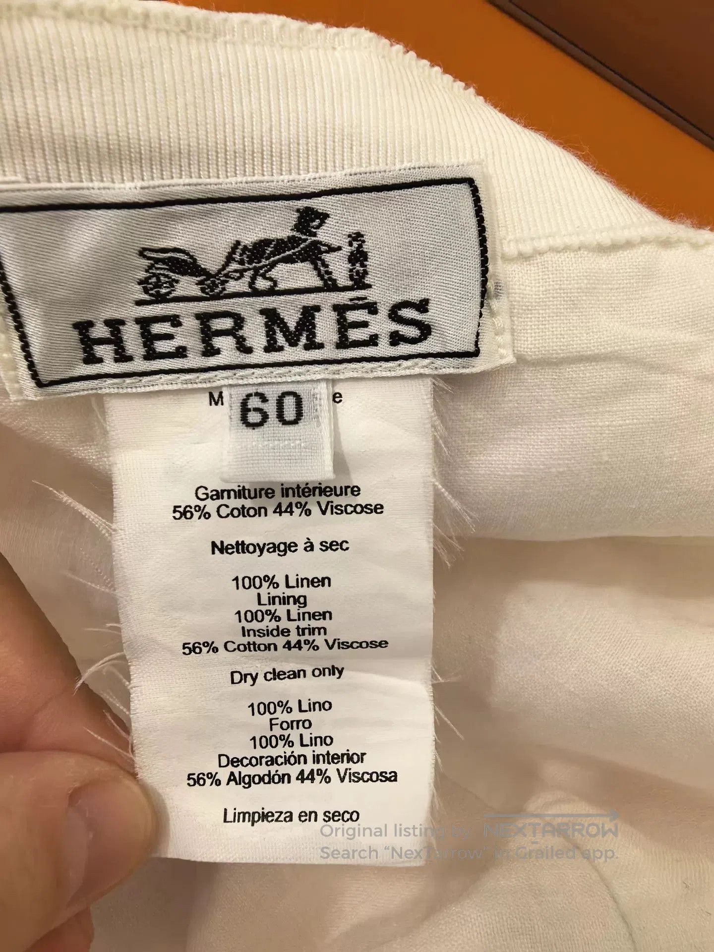 Hermes Hermes White Baseball Cap Size 6. Size ONE SIZE - 5 Thumbnail