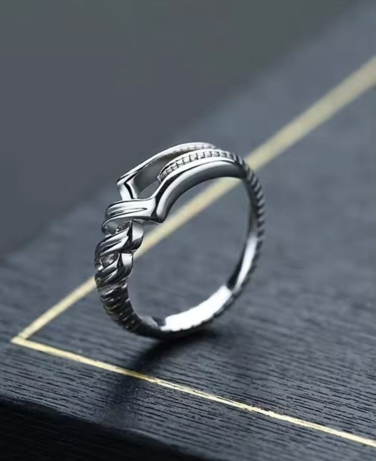 Jewelry × Vintage Spear Of Longinus Round Open Ring Size ONE SIZE - 3 Thumbnail