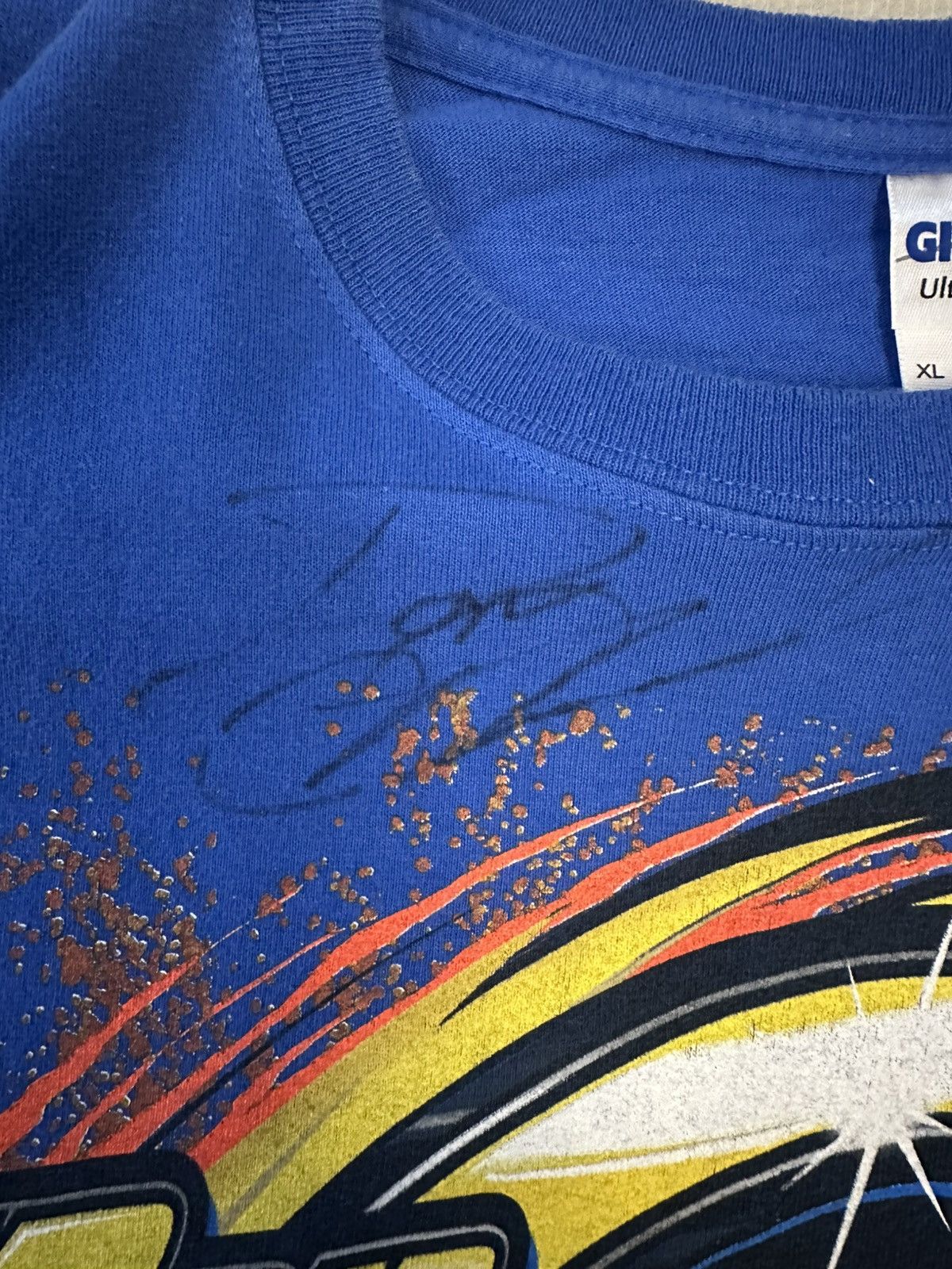 Other SIGNED Vintage Don O'Neal Racing Graphic Tee Size US XL / EU 56 / 4 - 3 Thumbnail