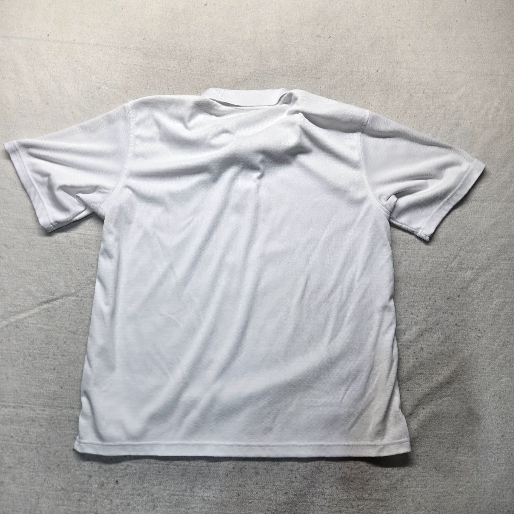 George George Polo Shirt Short Sleeve Adult XL White Cotton Blend Knit Shirt Mens Polo Slit 80s? Size US XL / EU 56 / 4 - 7 Thumbnail