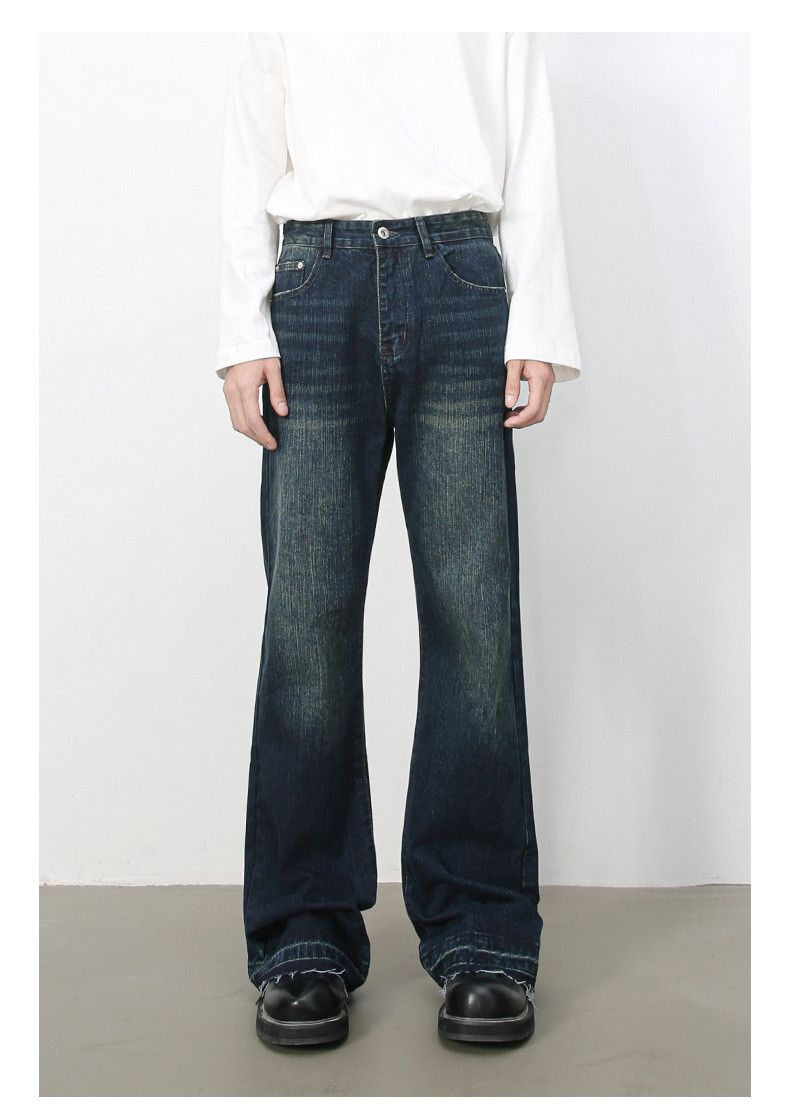 Japanese Brand American retro men's loose street trendy washed flared jeans Size US 32 / EU 48 - 1 Thumbnail