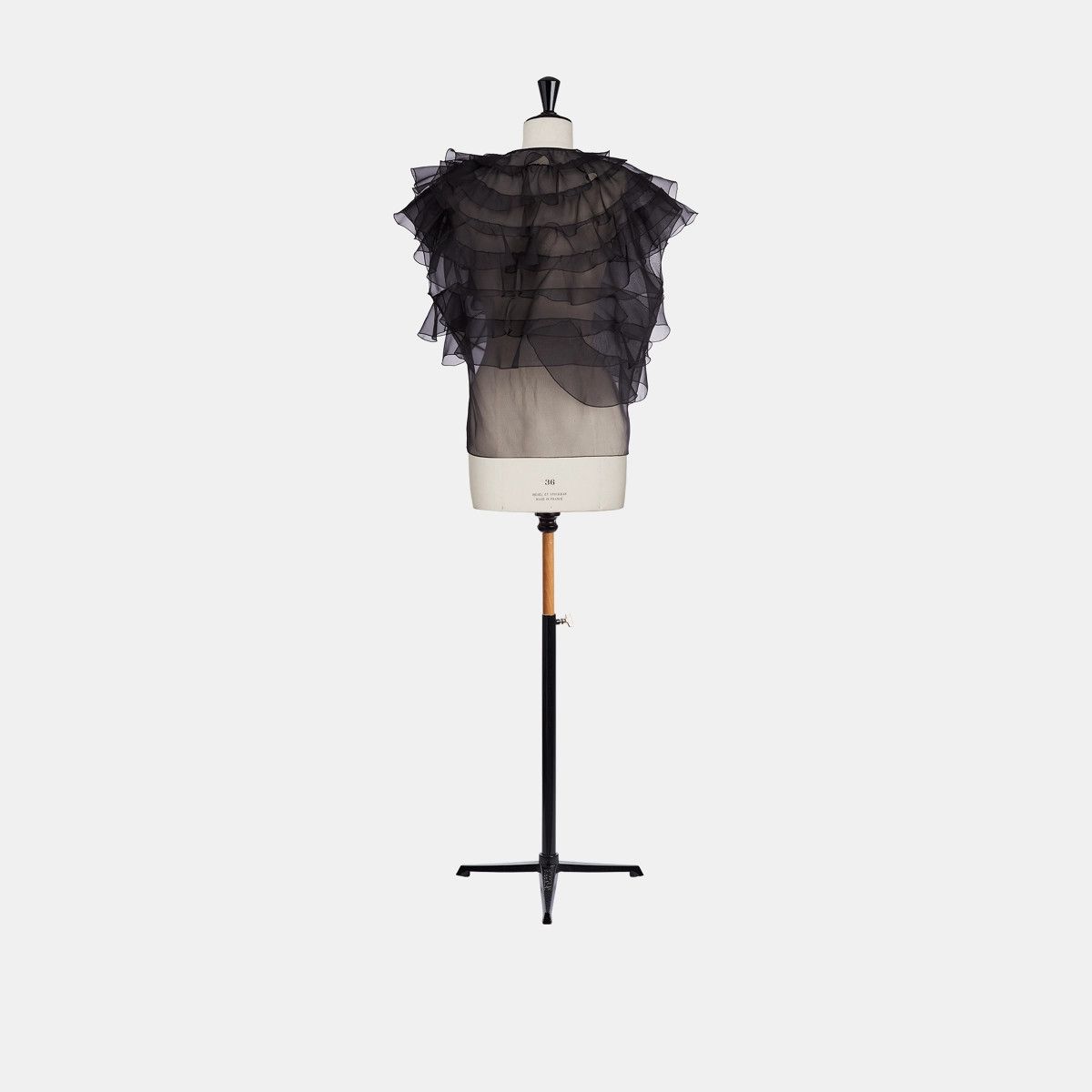Dior o1bcso1str0225 Top with Ruffles in Black Size S / US 4 / IT 40 - 2 Thumbnail