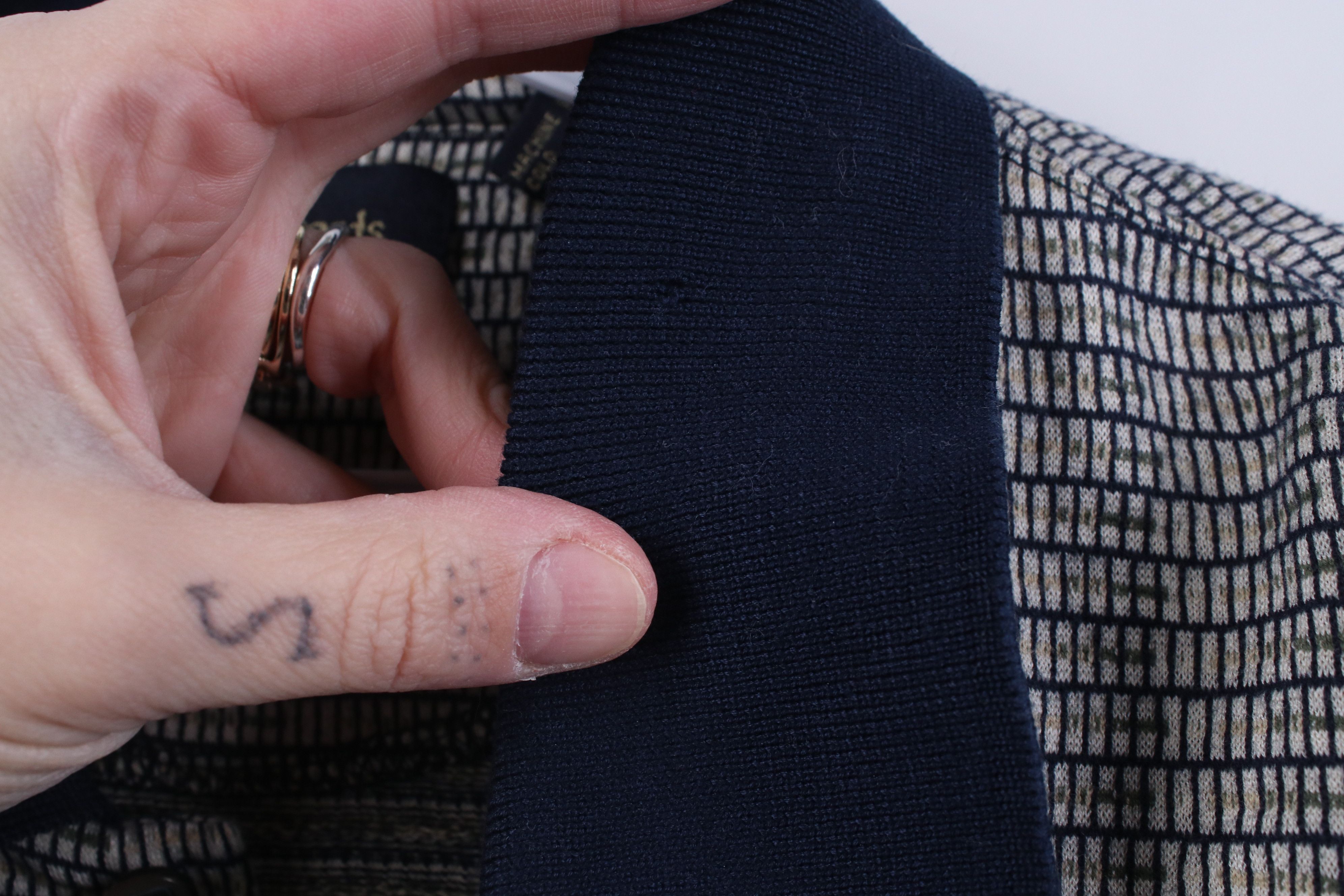 Vintage Vintage 90s Streetwear Geometric Knit Golf Polo Shirt Size US L / EU 52-54 / 3 - 5 Thumbnail