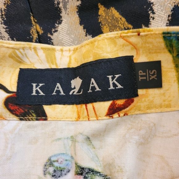 Other Kazak Tropical Birds Yellow Midi Skirt - Size Xs Size 26" / US 2 / IT 38 - 4 Thumbnail