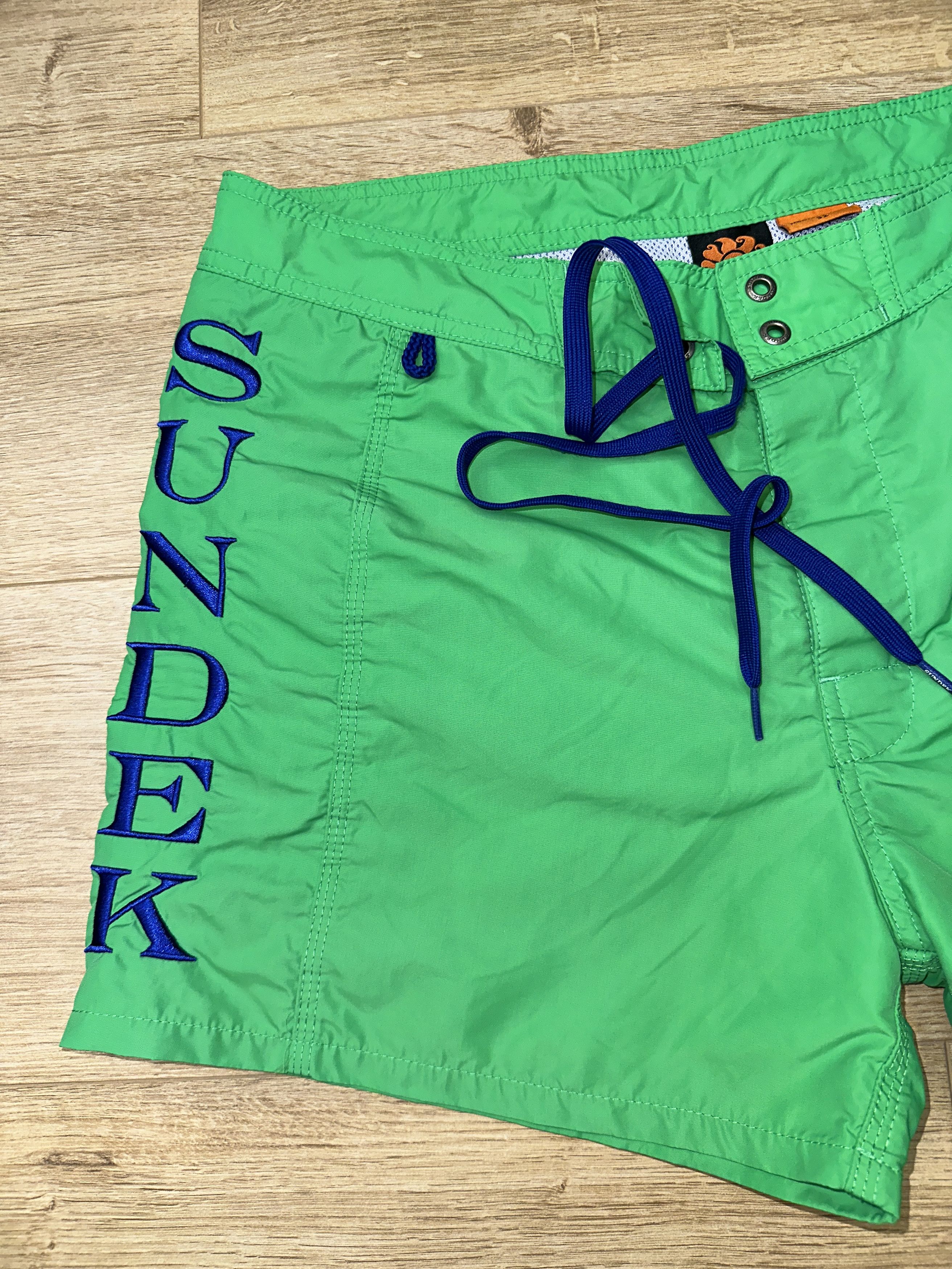 Sundek Sundek Big Logo Swim Shorts Green Nylon Surf Trunks Size 32 Size US 32 / EU 48 - 3 Thumbnail