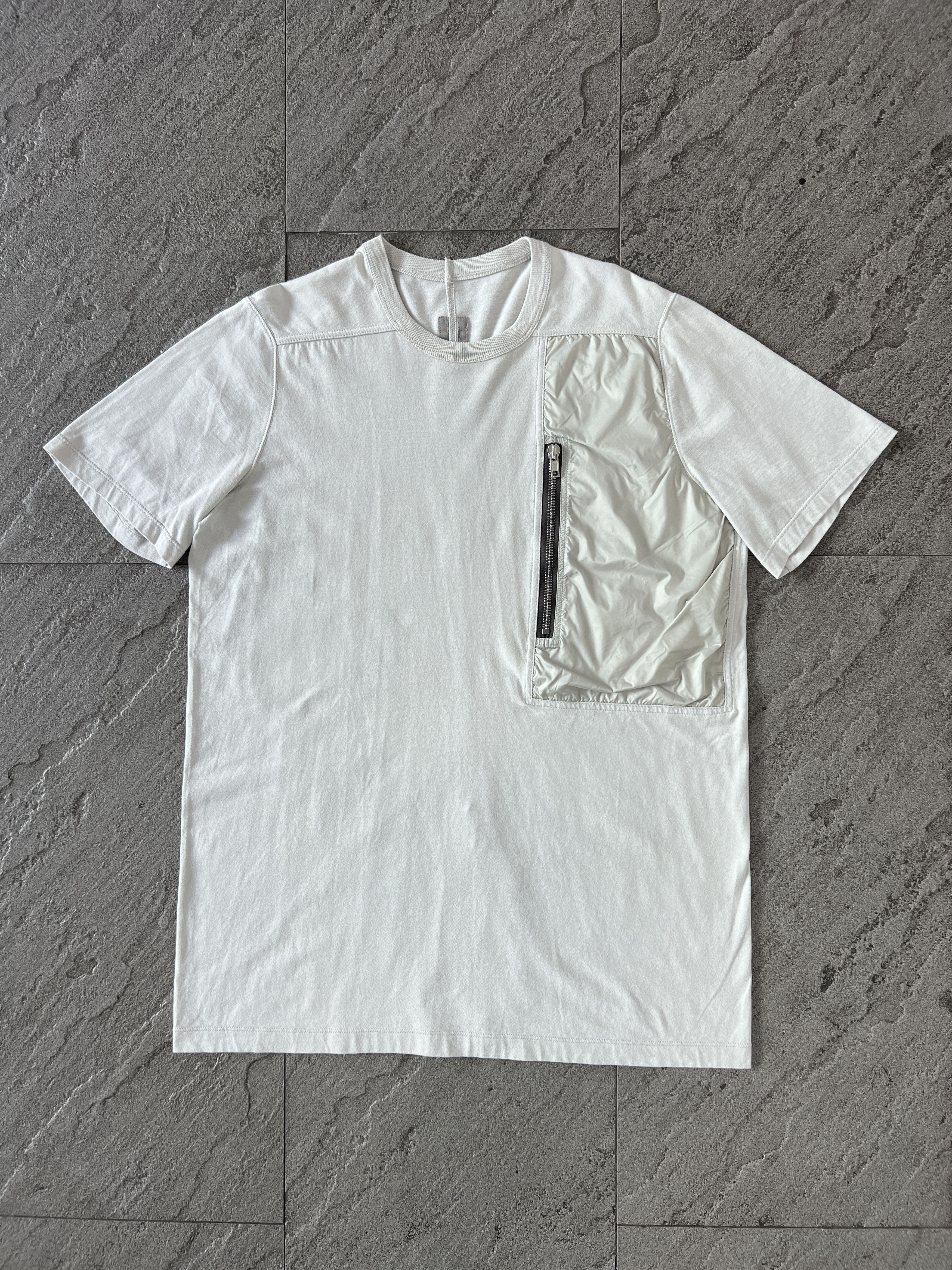 Rick Owens Rick Owens Zip Pocket Tee Milk White Medium Size US M / EU 48-50 / 2 - 1 Thumbnail