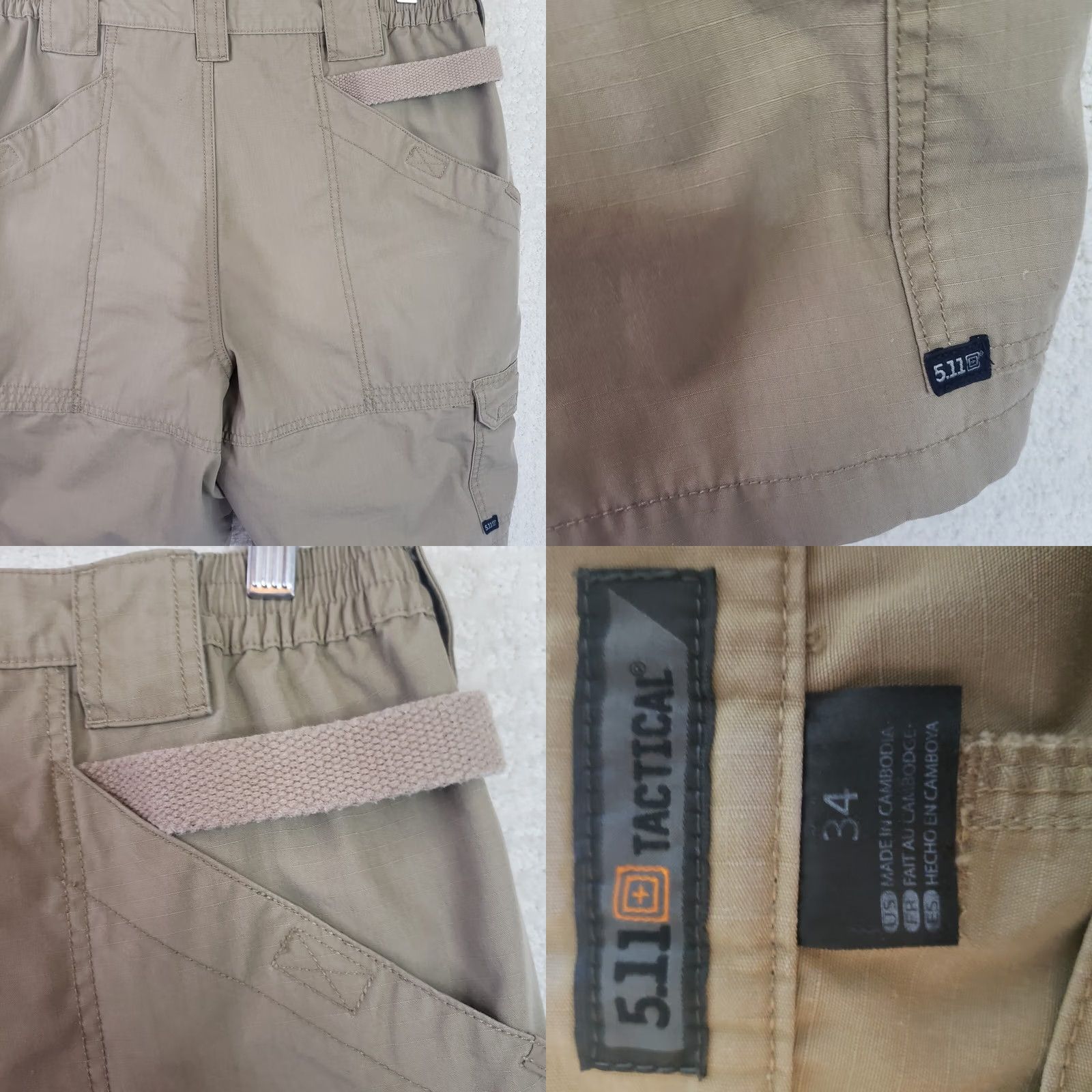 Vintage 5.11 Tactical Cargo Shorts Men's 34 X 9 Tan Khaki Utility Pockets Work Size US 34 / EU 50 - 8 Thumbnail