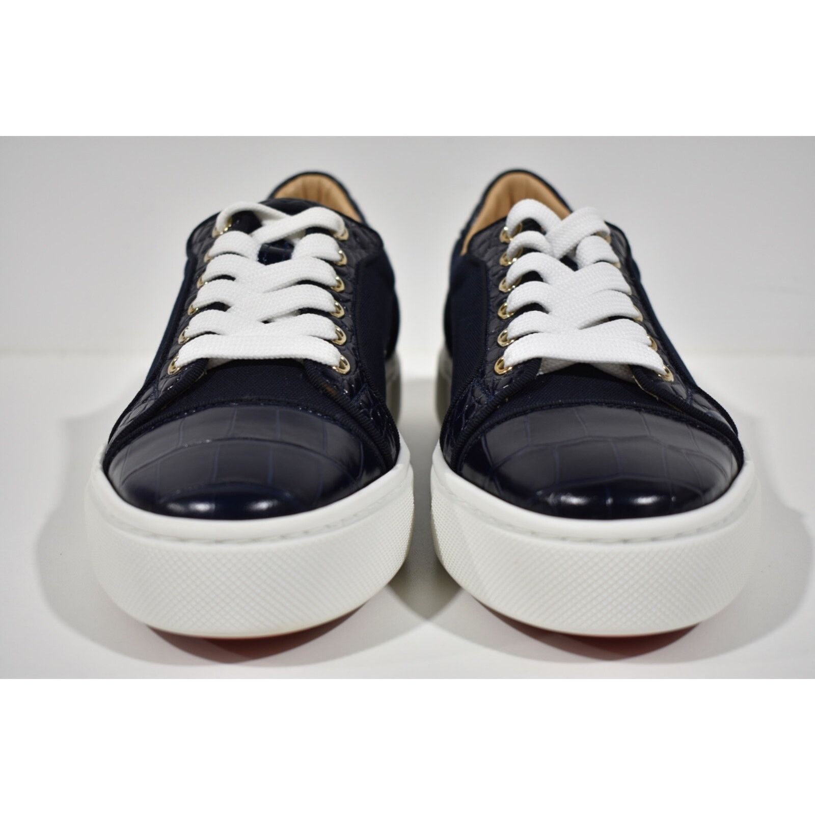 Christian Louboutin Christian Louboutin Blue Flat Lace Up Low Top Sneaker 36.5 Size US 6.5 / IT 36.5 - 5 Thumbnail