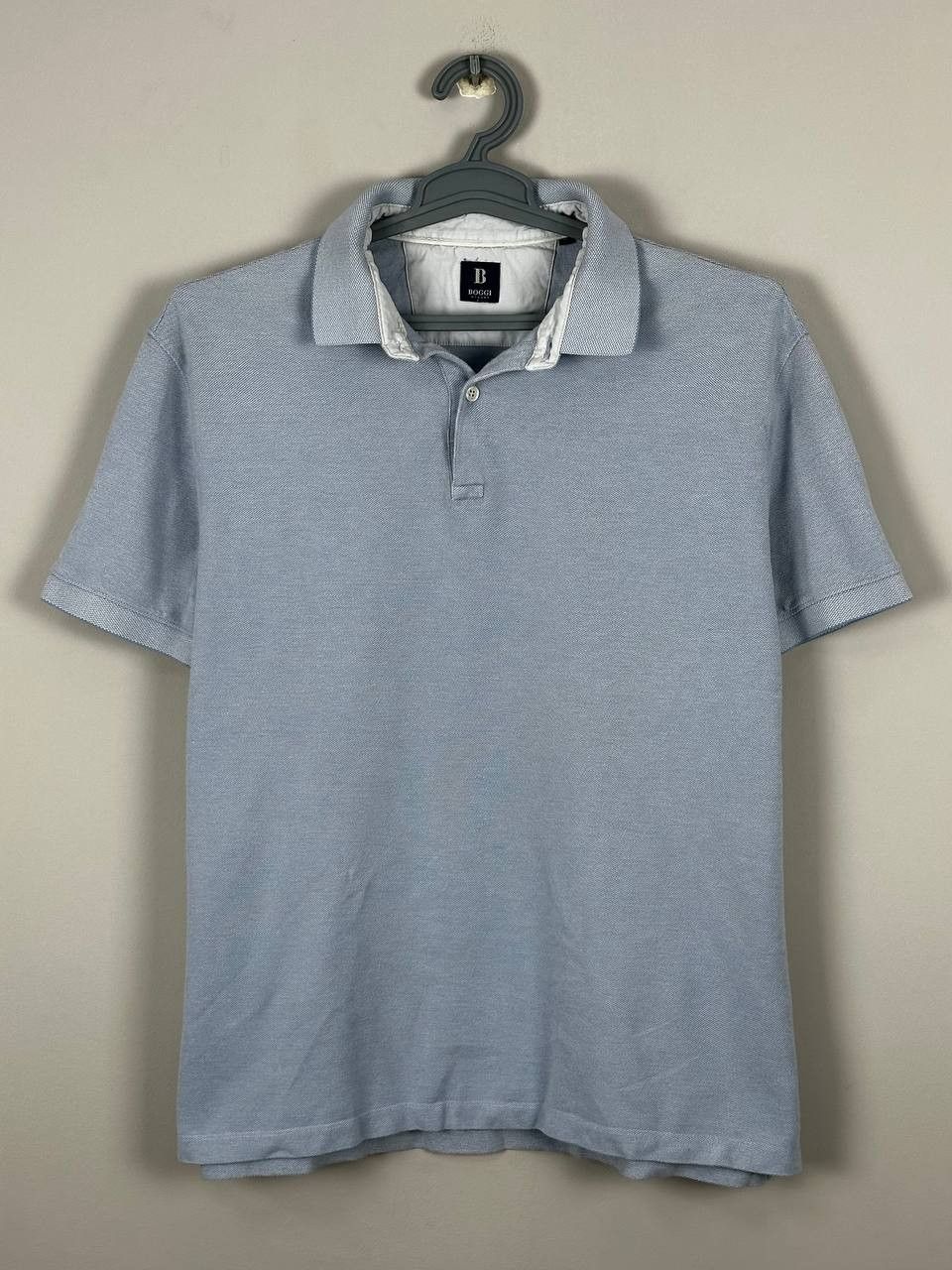 Boggi Boggi Milano Luxury Baby Blue Cotton Polo T Shirt Size US XL / EU 56 / 4 - 1 Thumbnail