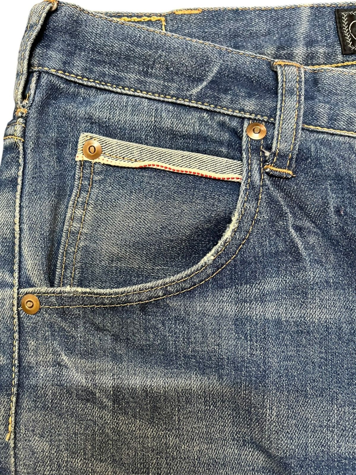 Beams Japan Vintage Beams Selvedge Slim Fit Whiskers Denim Size US 29 - 6 Thumbnail
