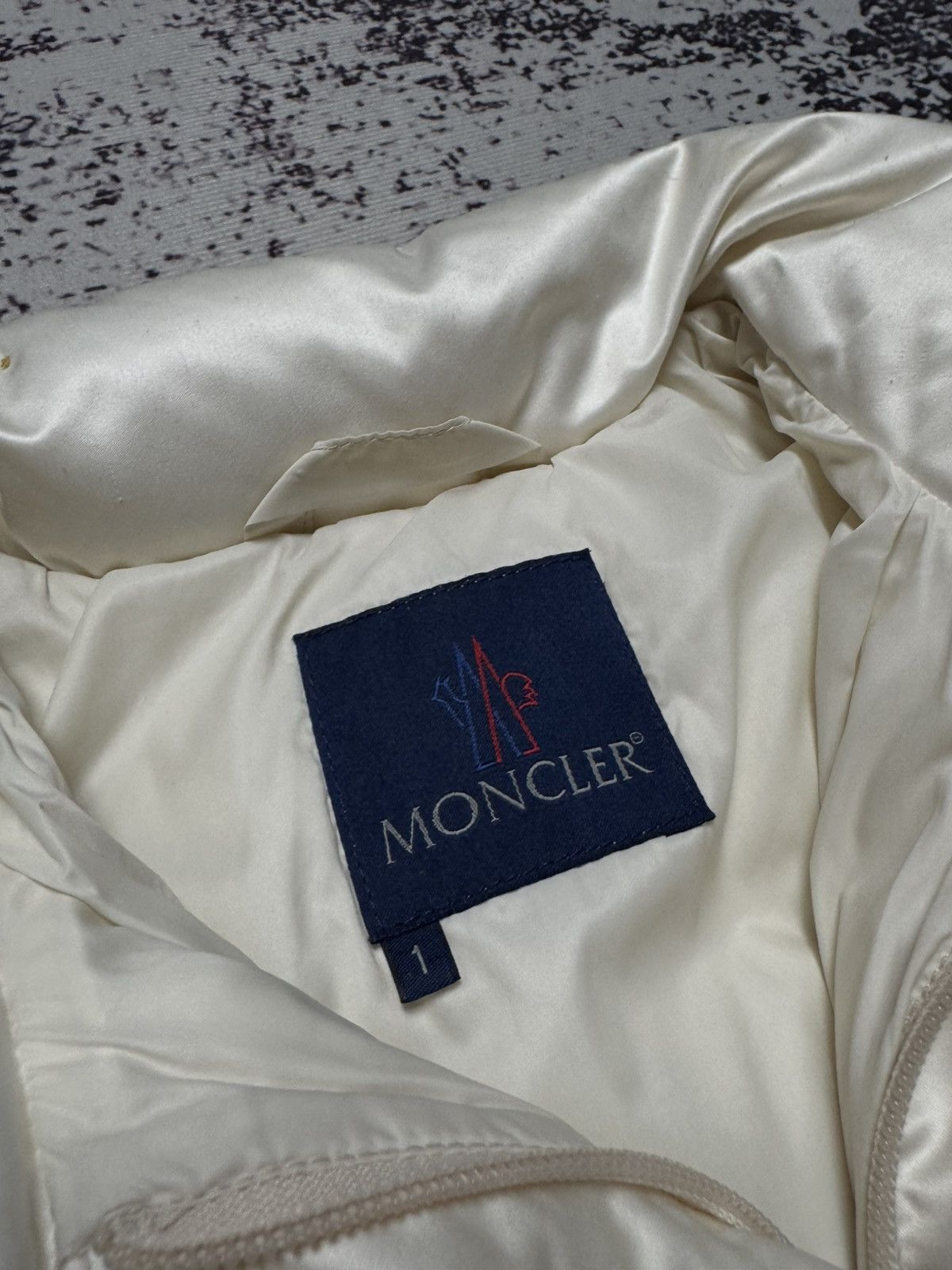 Moncler × Vintage Moncler Vintage Puffer coat jacket 1 beige white S Size US S / EU 44-46 / 1 - 5 Thumbnail