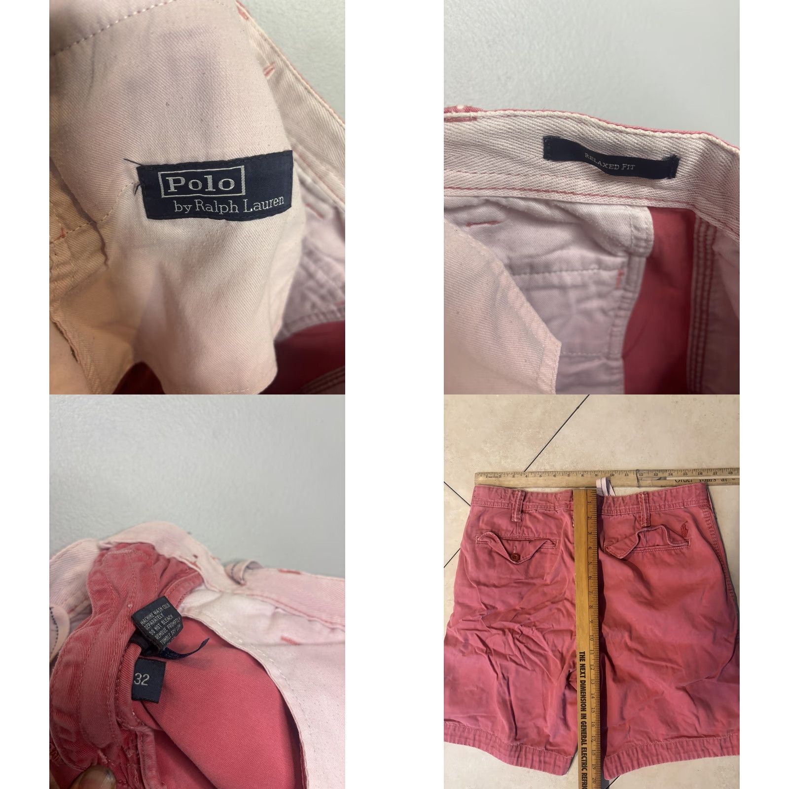 Polo Ralph Lauren Polo Ralph Lauren Shorts Mens 32 Pink Relaxed Fit Chino Cotton Drawstring Casual Size US XS / EU 42 / 0 - 8 Thumbnail