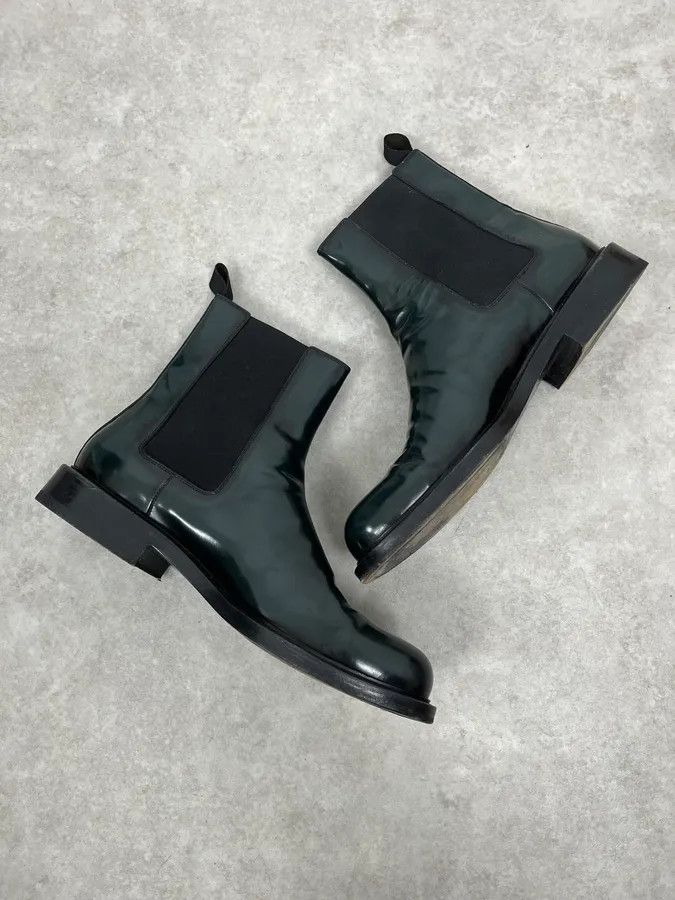 Jil Sander Jil Sander Green Classy Leather Chelsea Boots Size US 11.5 / EU 44-45 - 4 Thumbnail