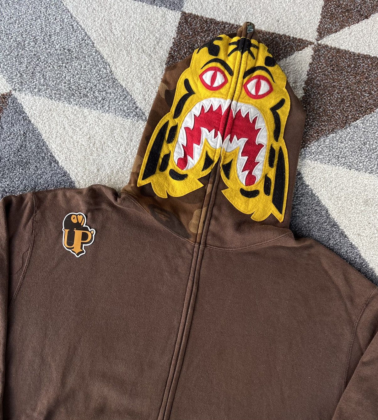 Bape Bape Brown Camo Tiger Fullzip Hoodie Size US L / EU 52-54 / 3 - 2 Thumbnail