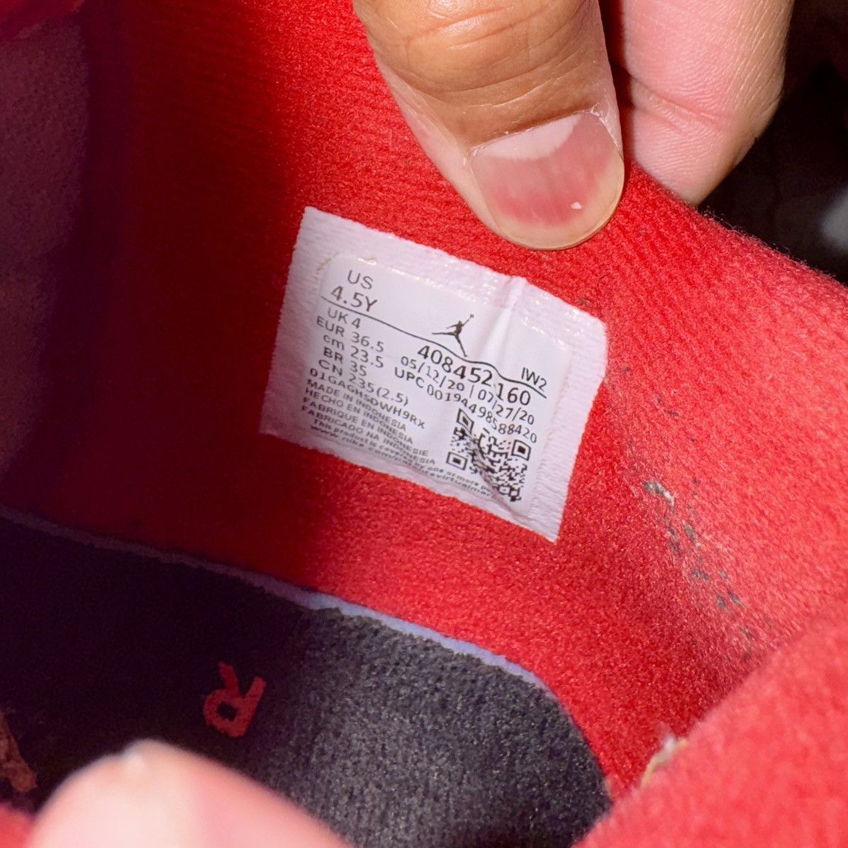Jordan Brand Jordan 4 Retro - Fire Red (2020) Size US 6 / IT 36 - 10 Thumbnail