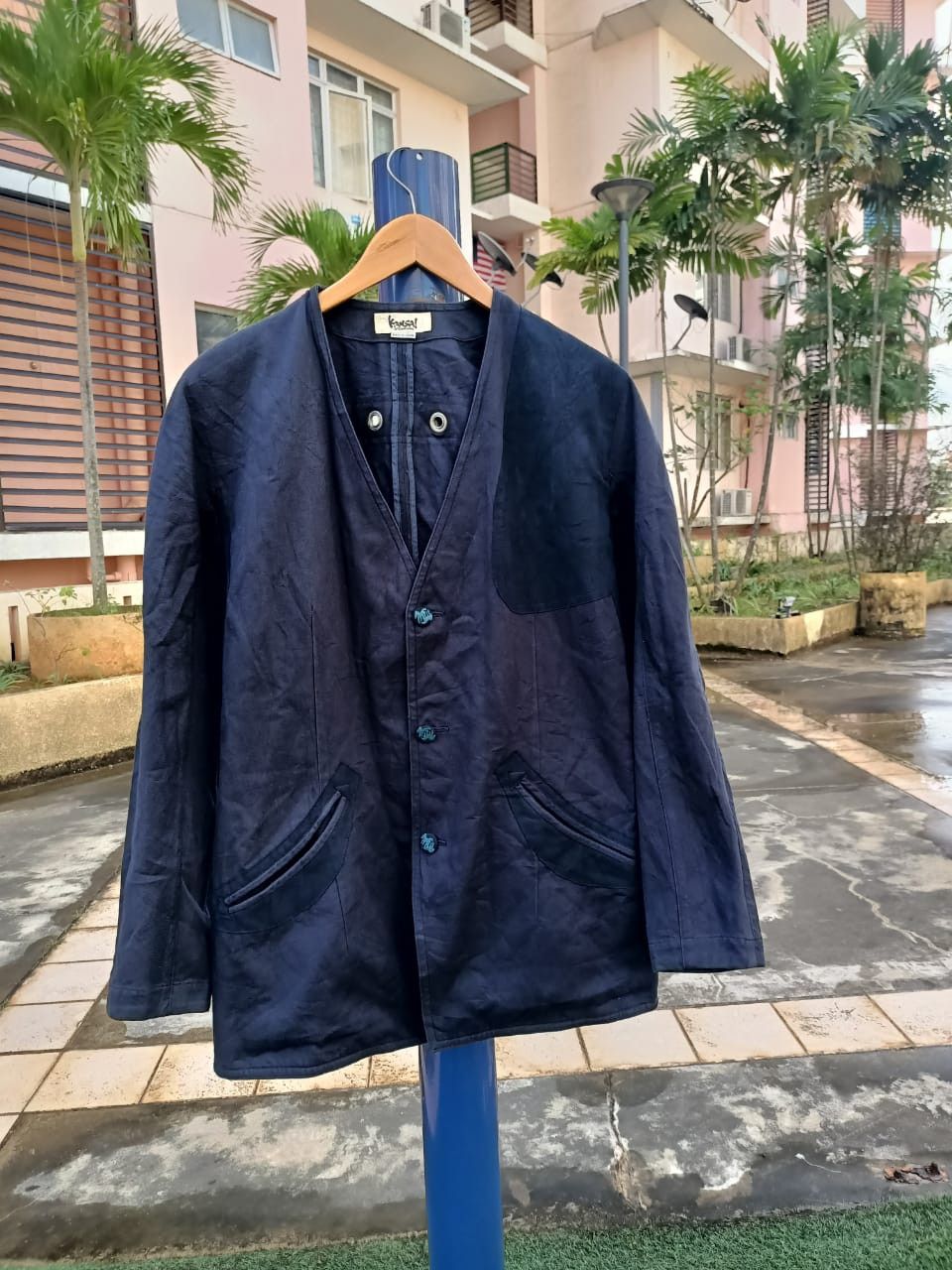 Vintage 80s Kansai Yamamoto smile pocket jackets