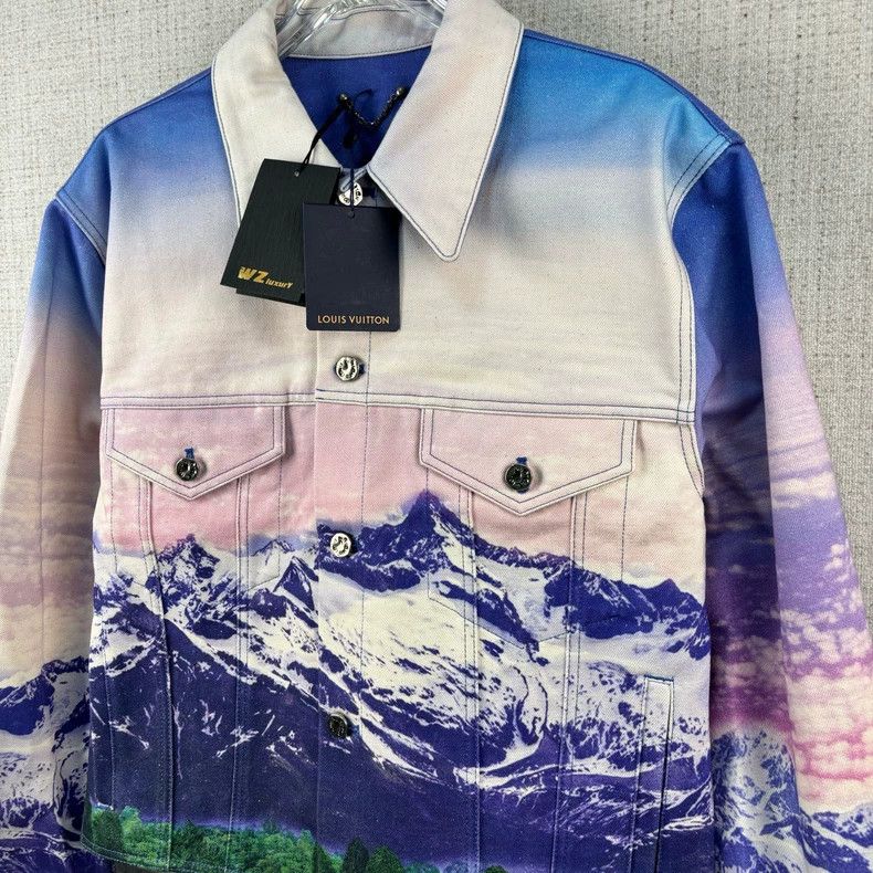 Louis Vuitton Louis Vuitton SS22 Landscape Print Single Breasted Long Sl Size US L / EU 52-54 / 3 - 2 Thumbnail