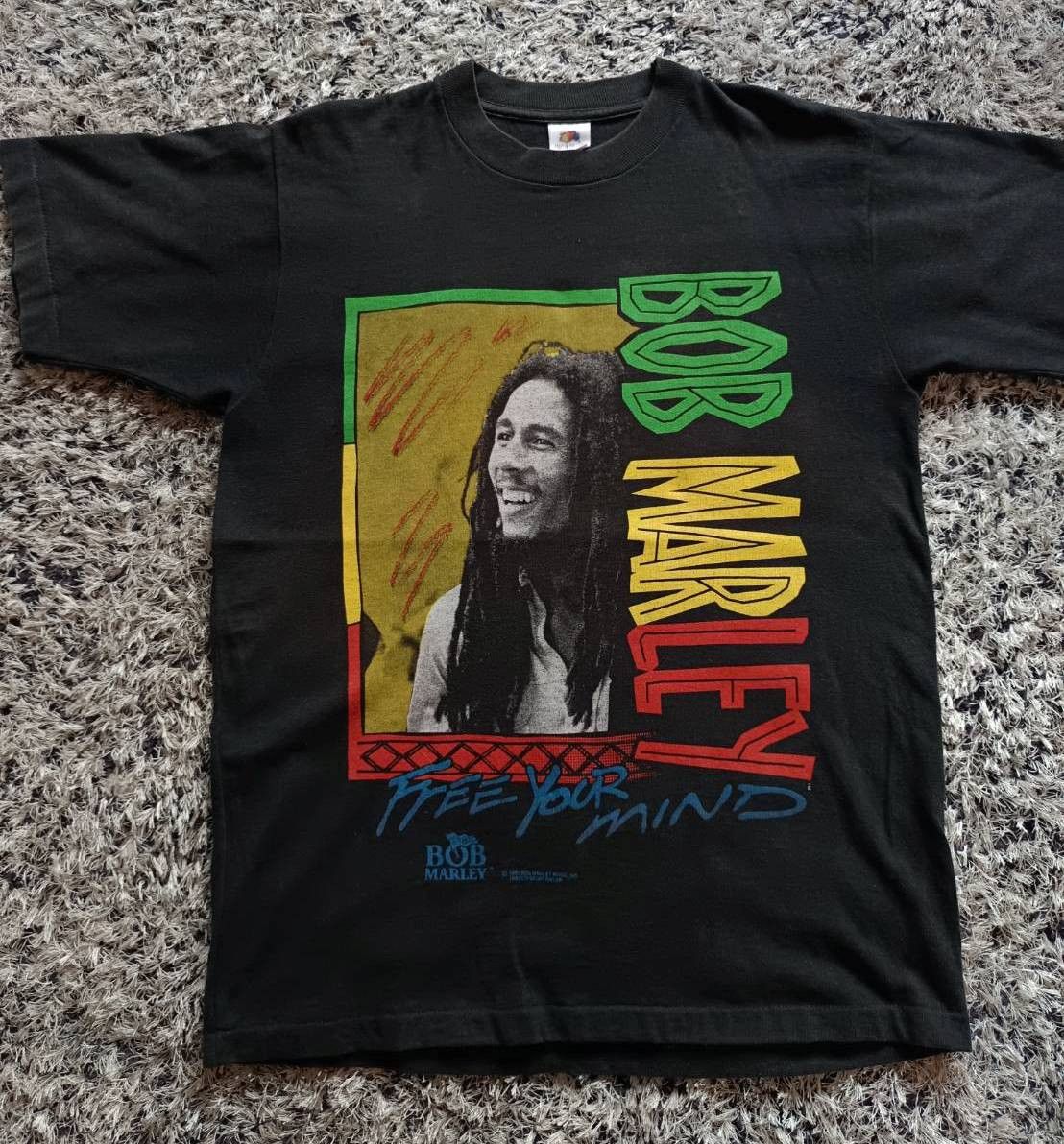 Vintage Bob Marley free your mind Vintage 1993 Size US M / EU 48-50 / 2 - 2 Thumbnail