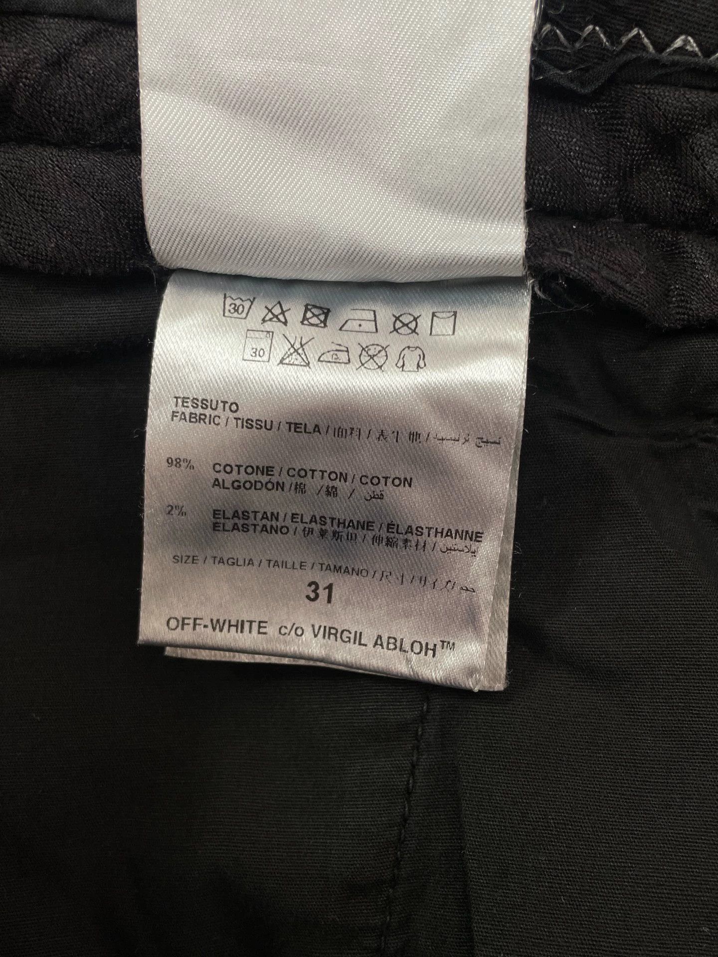 Off-White Off-White Embroidered Distressed Slogan Pants 31 Size US 31 - 5 Thumbnail