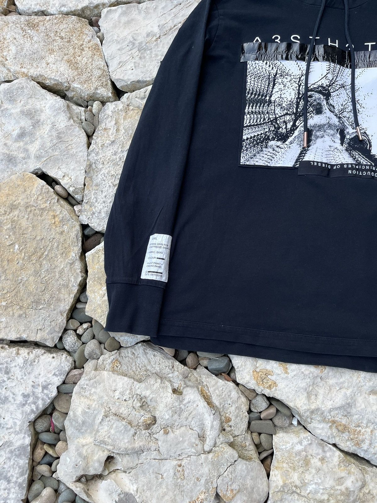 Diesel Diesel long sleeve light hoodie psycho a3sth3tic patchwork Size US L / EU 52-54 / 3 - 8 Thumbnail