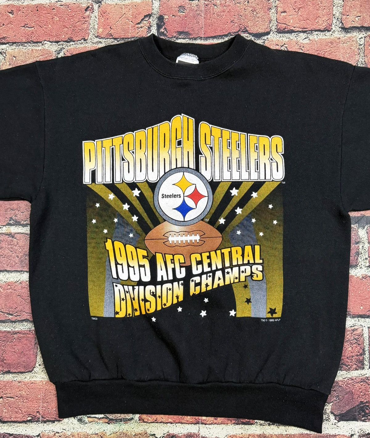 Tultex Vintage 1995 Pittsburgh Steelers Sweatshirt AFC Champs NFL Size US L / EU 52-54 / 3 - 2 Thumbnail