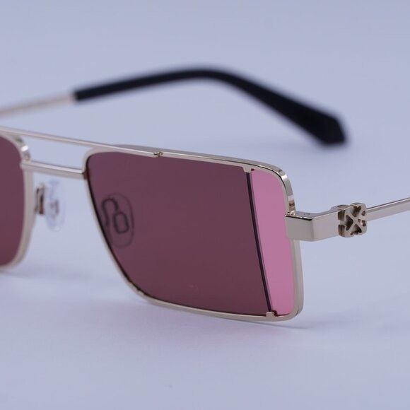 Off-White Off-White OERI14A CORTEZ 7628 Sunglasses Gold Rectangle Size ONE SIZE - 4 Thumbnail