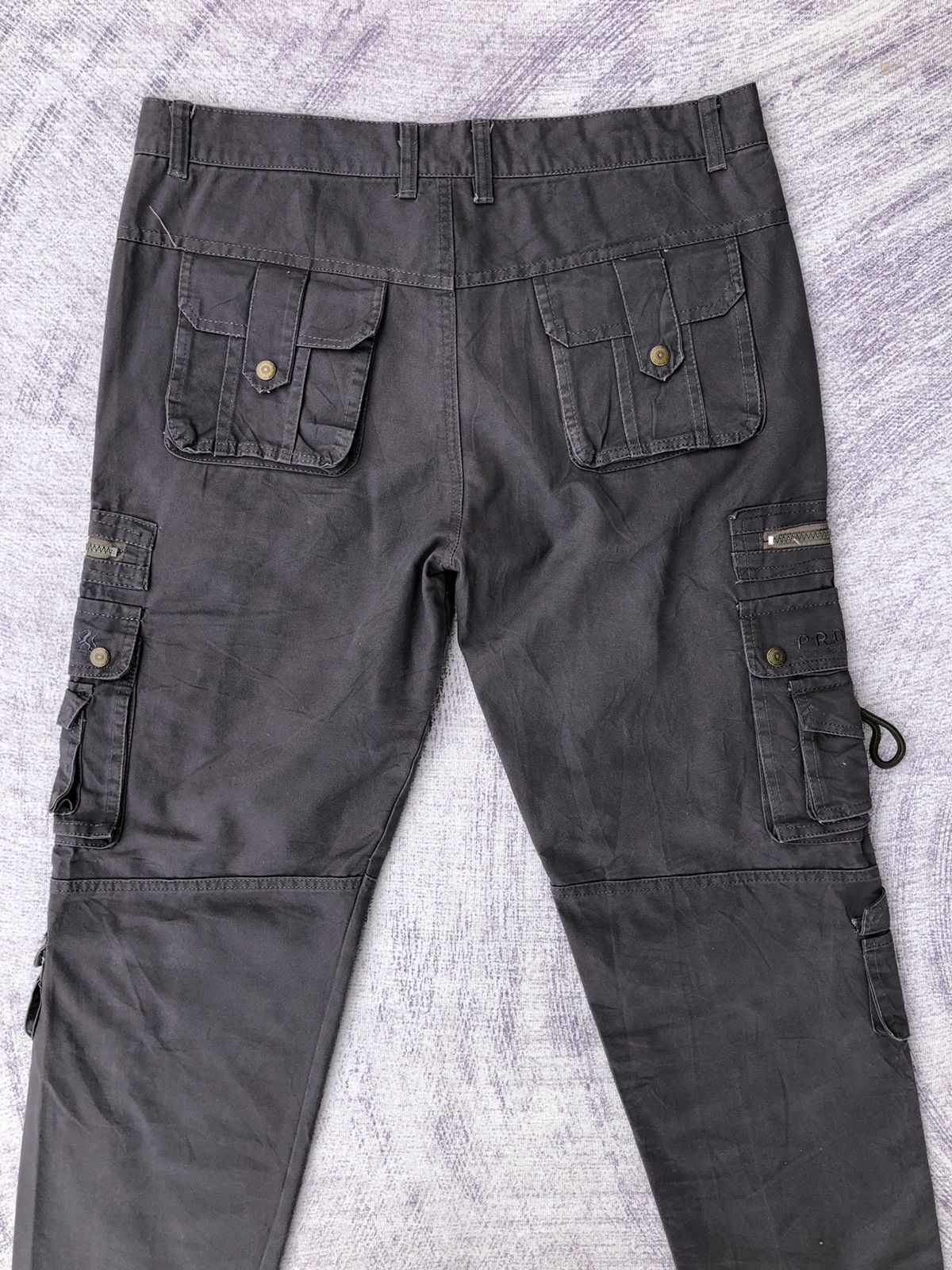 Designer × Vintage Vintage y2k Grey Military Cargo With 11 Pocket & Zip Size US 36 / EU 52 - 11 Thumbnail