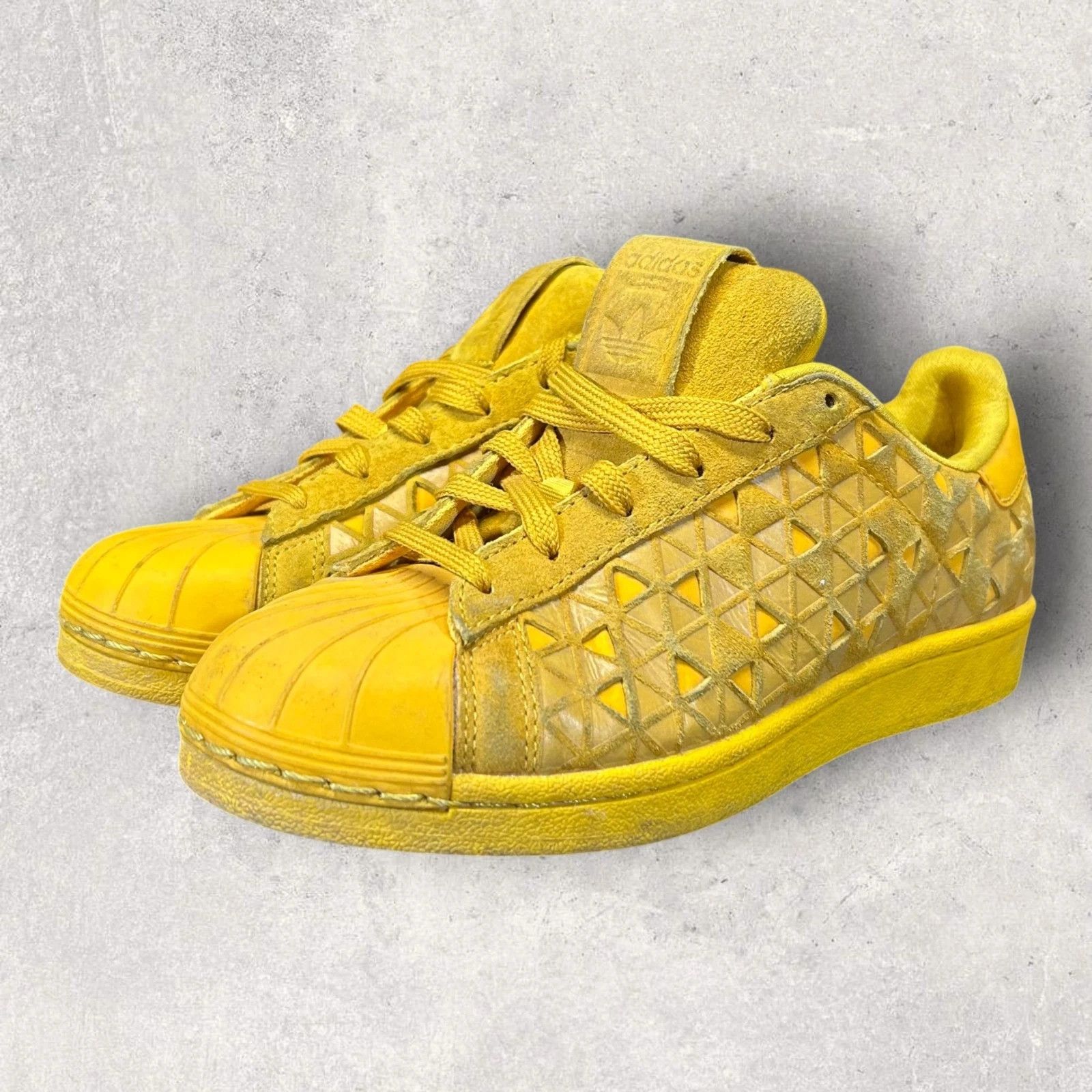Adidas Adidas Sneakers Shoes Size 4 Superstar J Gold Yellow Suede S Size US 5 / EU 37 - 5 Thumbnail