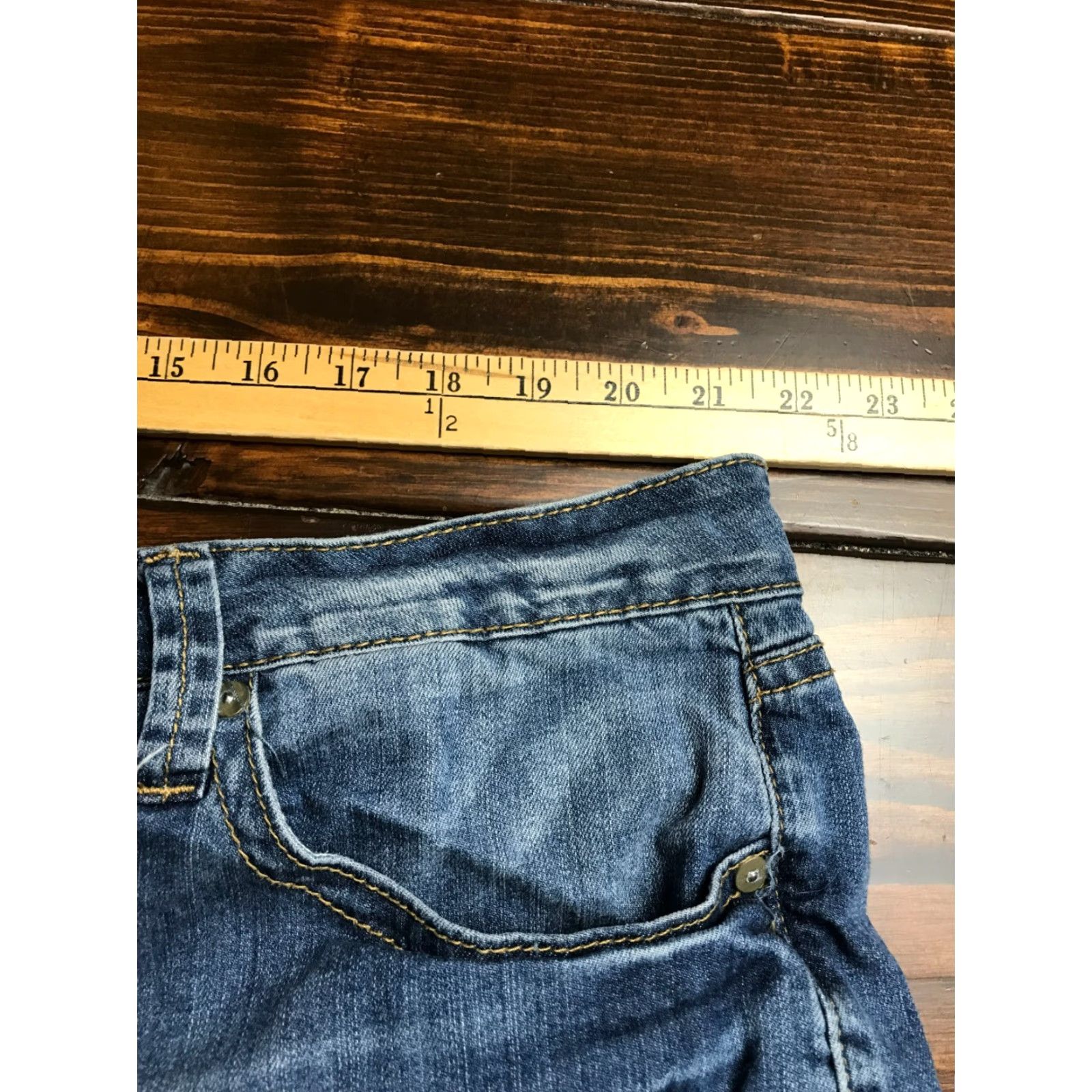 Vintage Fashion Bug Jeans Woman's 24 Blue Denim Pockets - Straight High Rise Regular Fit, Size 24, Denim, Pockets, Jeans, Women, Blue Size 42" / US 20 - 3 Thumbnail