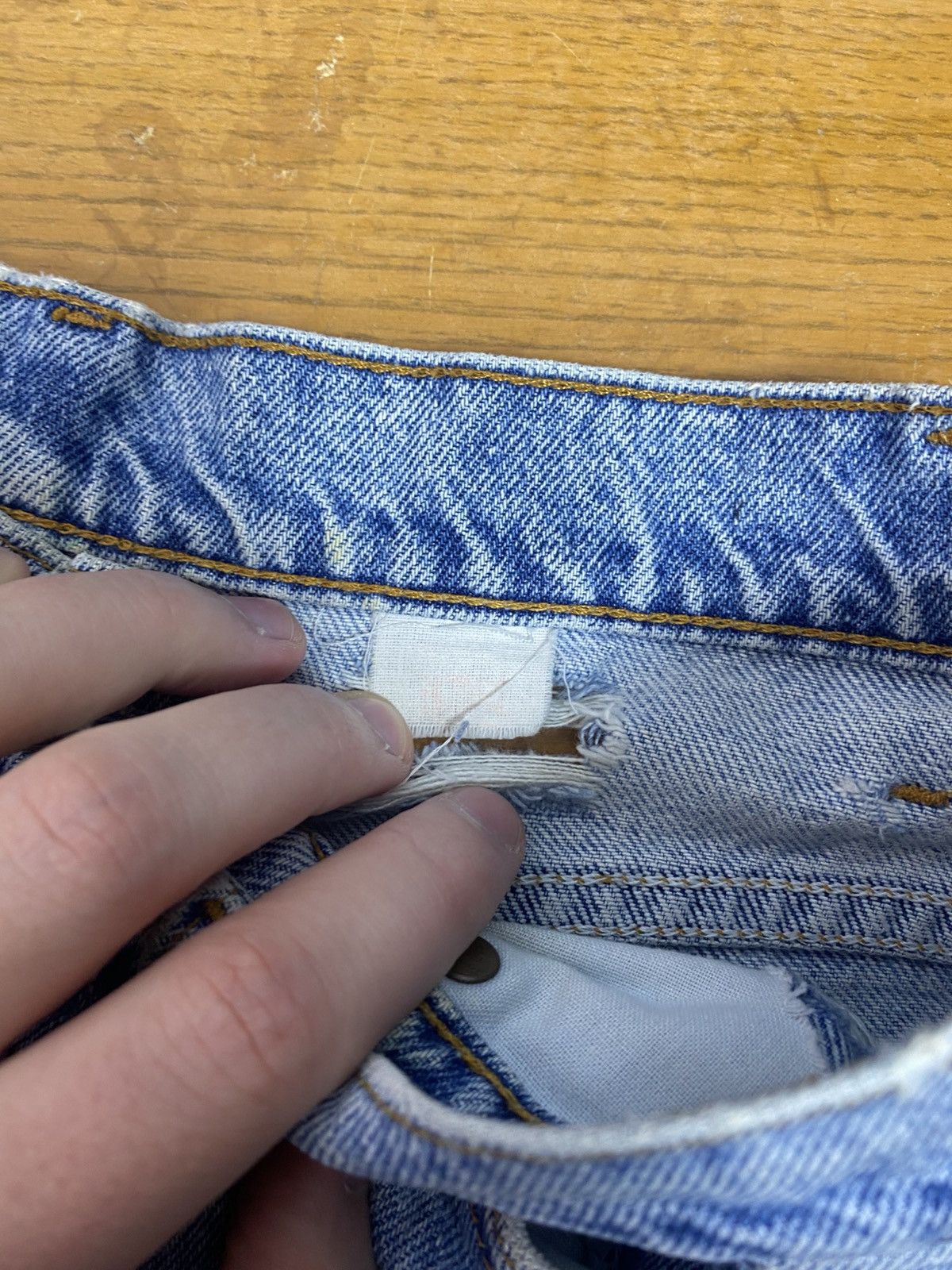 Levi's × Levi's Vintage Clothing × Vintage Vintage 90s Levi’s 505 jeans denim orange tab Size US 33 - 7 Thumbnail