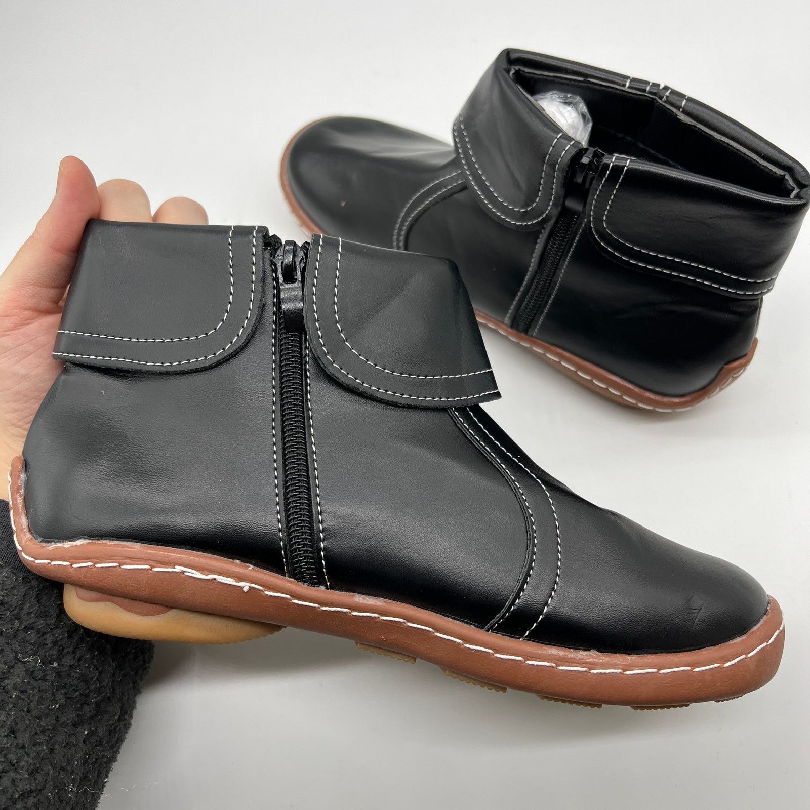 Other Fashion Womens Ankle Boot Comfortable Slip On Flat Booties Size US 9 / IT 39 - 8 Thumbnail
