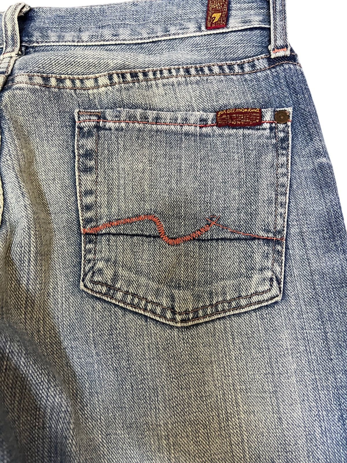 7 For All Mankind Vintage 7 For All Mankind Flare Faded Denim Size US 32 / EU 48 - 7 Thumbnail